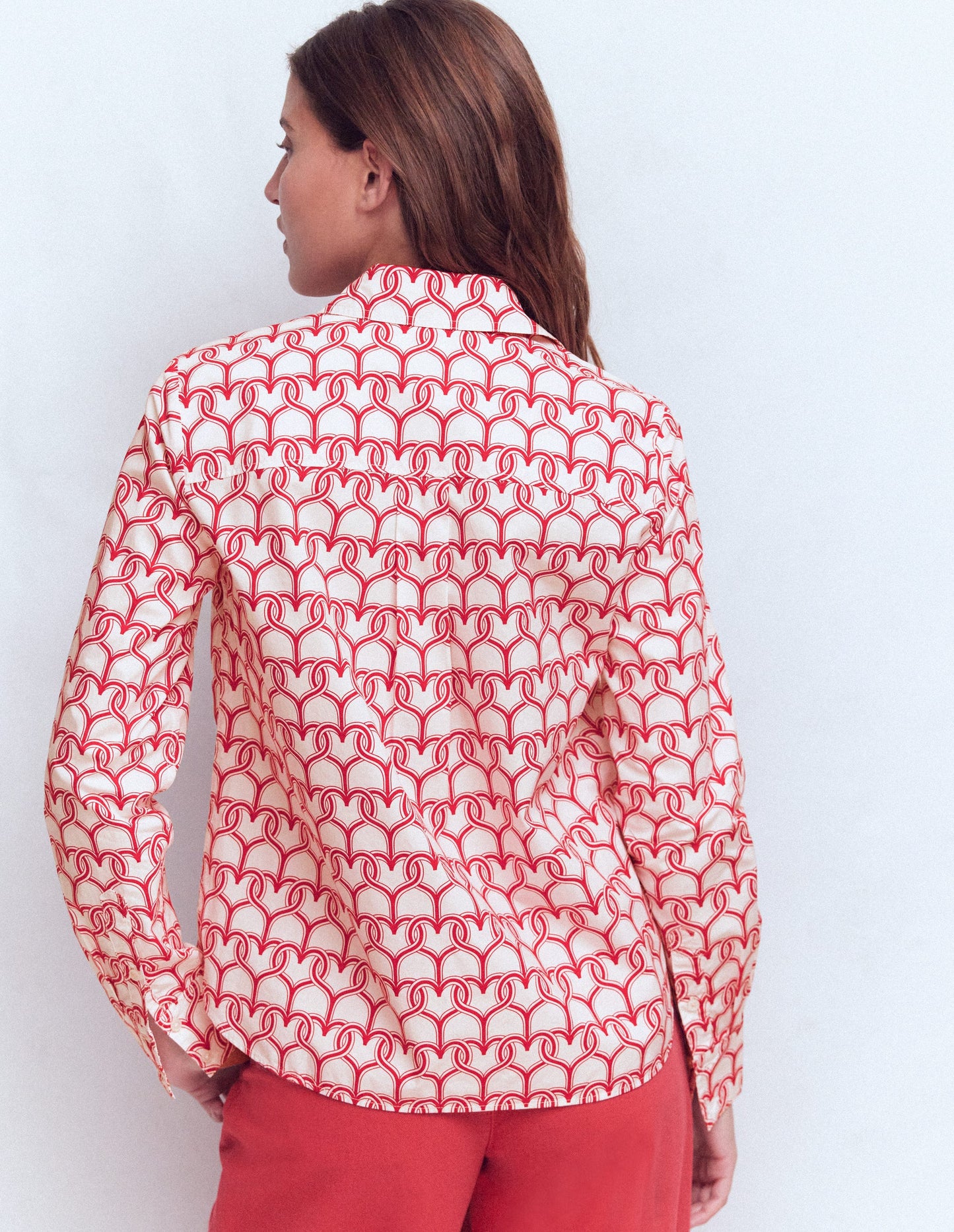 Sienna Cotton Shirt-Ivory, Heart Link