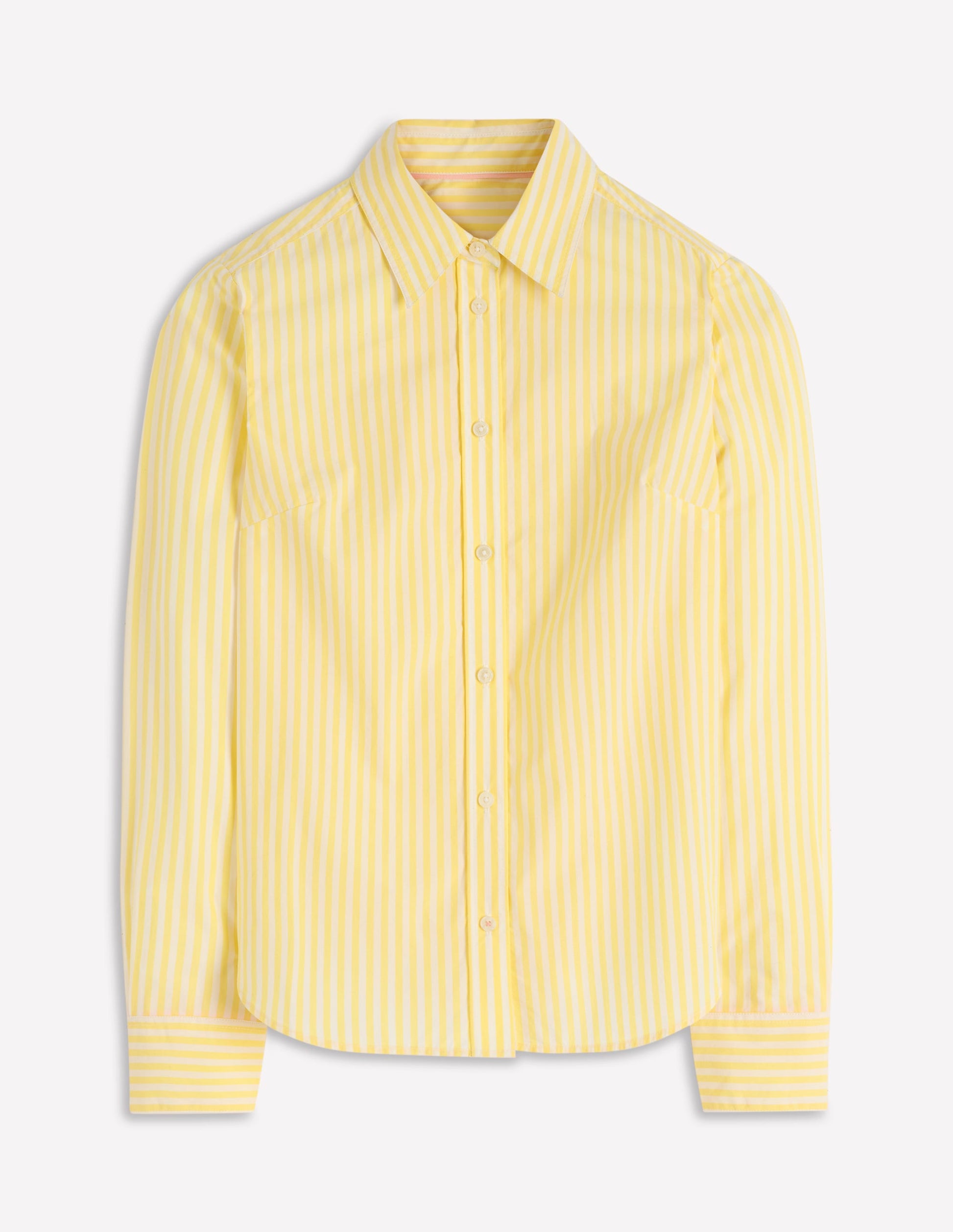 Sienna Cotton Shirt-Yellow Fine Stripe-7