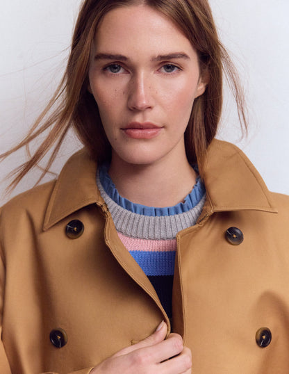 Supersoft Frill Detail T-shirt-Captains Blue-6