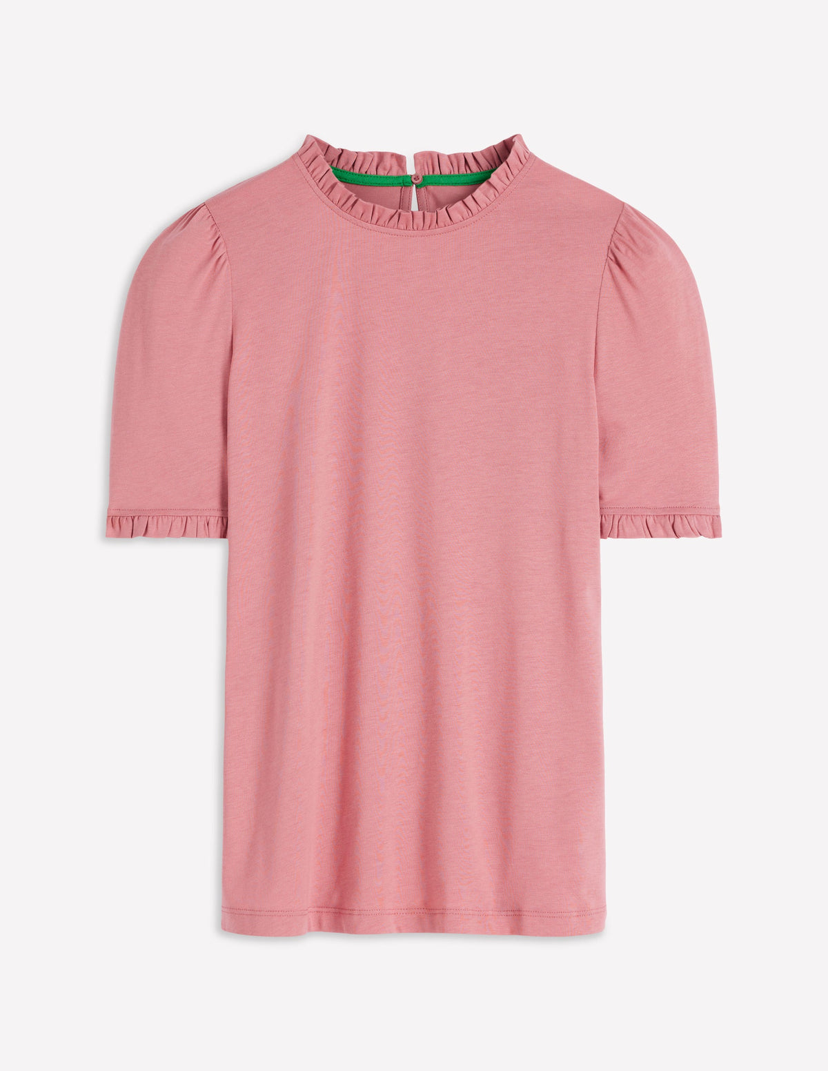 Supersoft Frill Detail T-shirt-Vintage Rose - Image 6