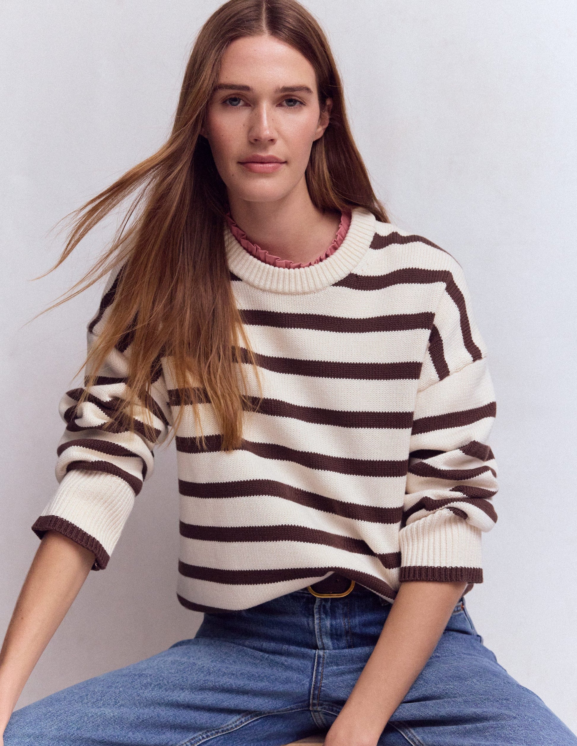 Supersoft Frill Detail T-shirt-Vintage Rose-4