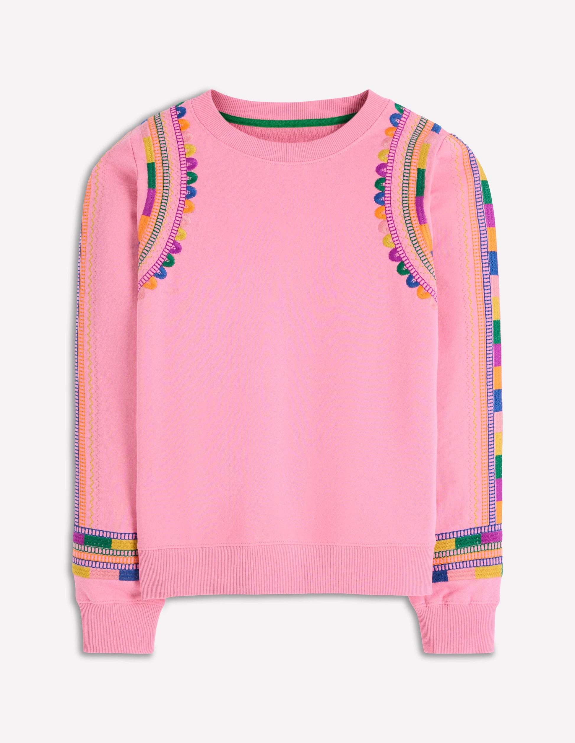 Hannah Embroidered Sweatshirt-Orchid Pink Embroidery-5