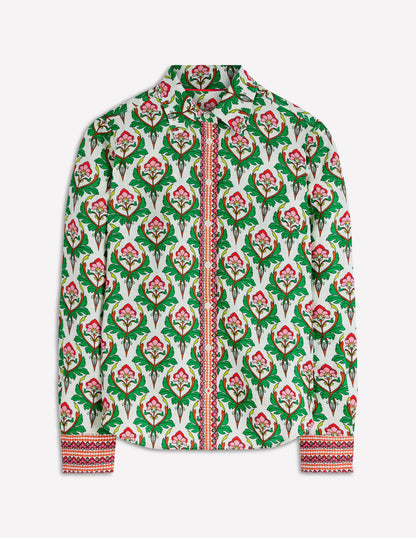 Sienna Linen Shirt-Multi, Ornamental Stamp-5