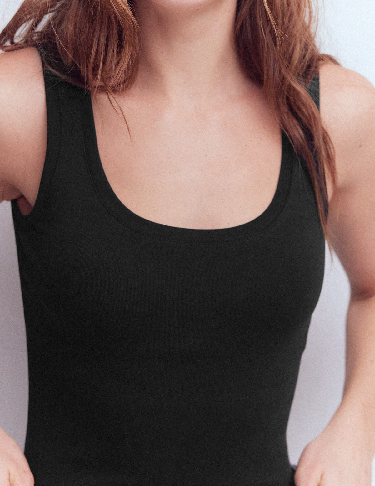 Essential Scoop-Neck Tank-Black - Image 2