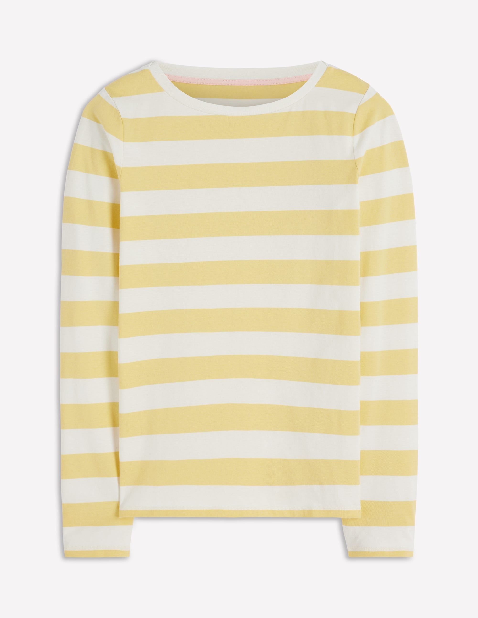 Olivia Long Sleeve Breton-Dusky Citron and Ivory Stripe - Image 5
