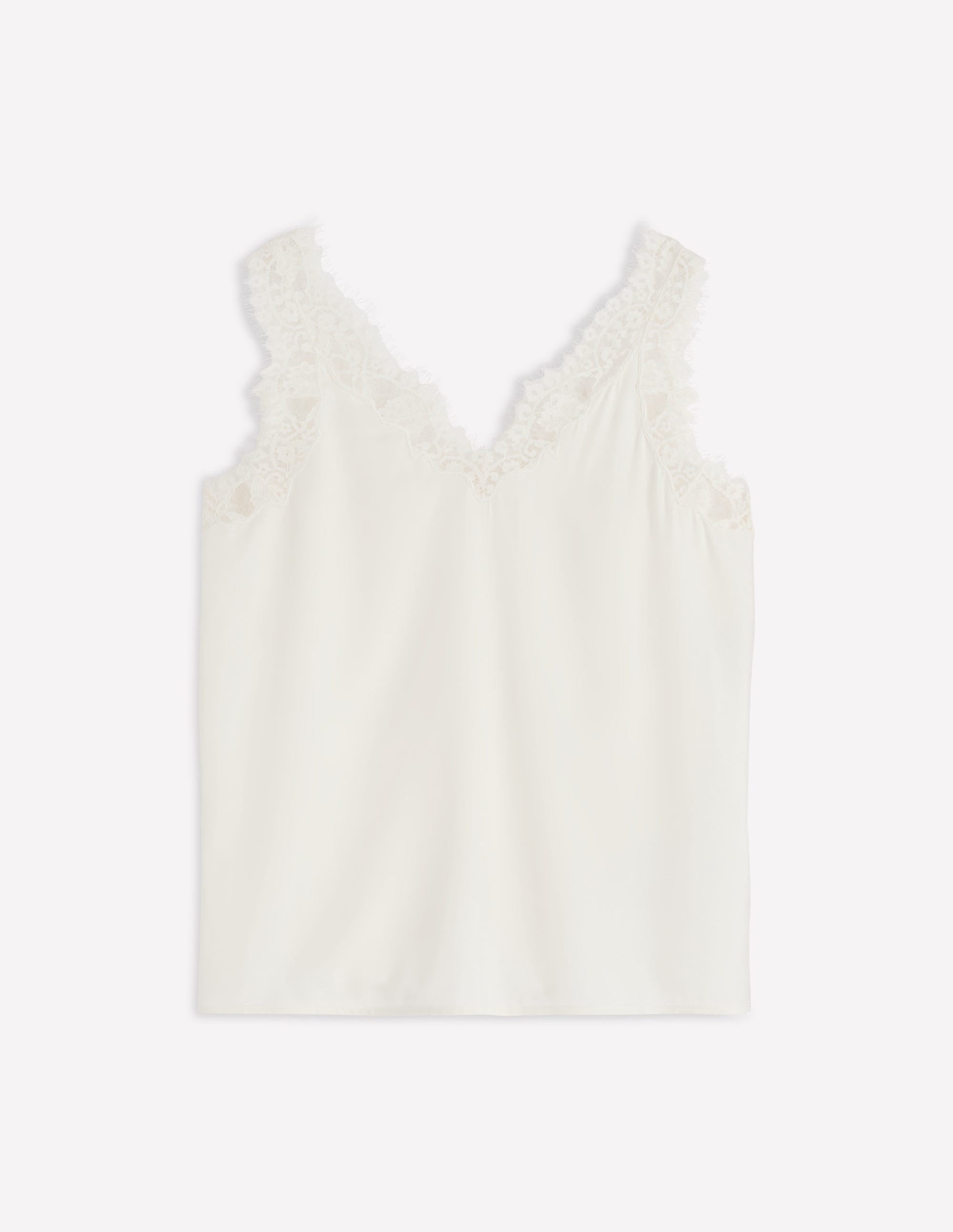 Ara Silk Blend Lace Cami - Ivory | Boden USA