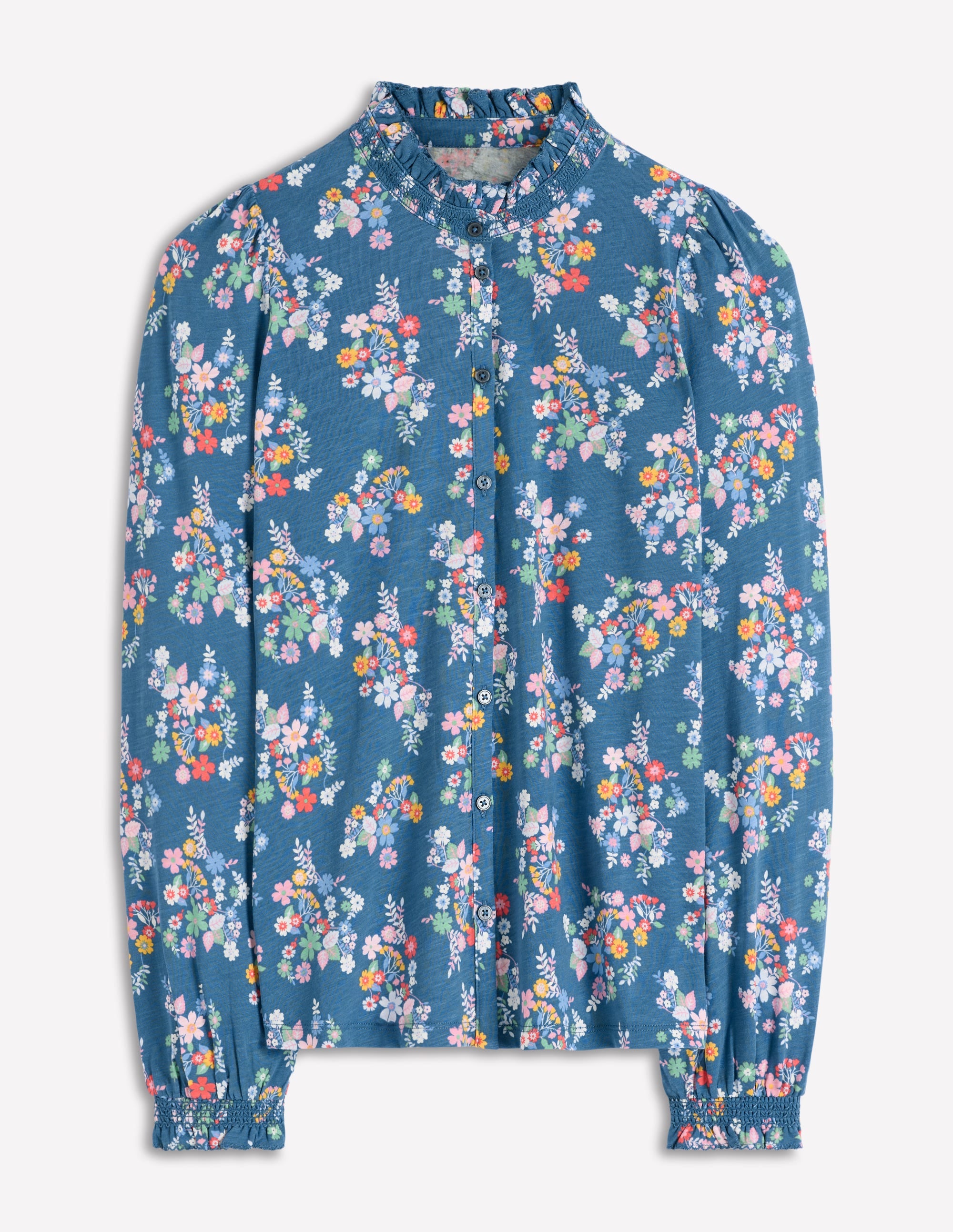 Effie Smocked Detail Shirt-Blossom Cluster - Image 5