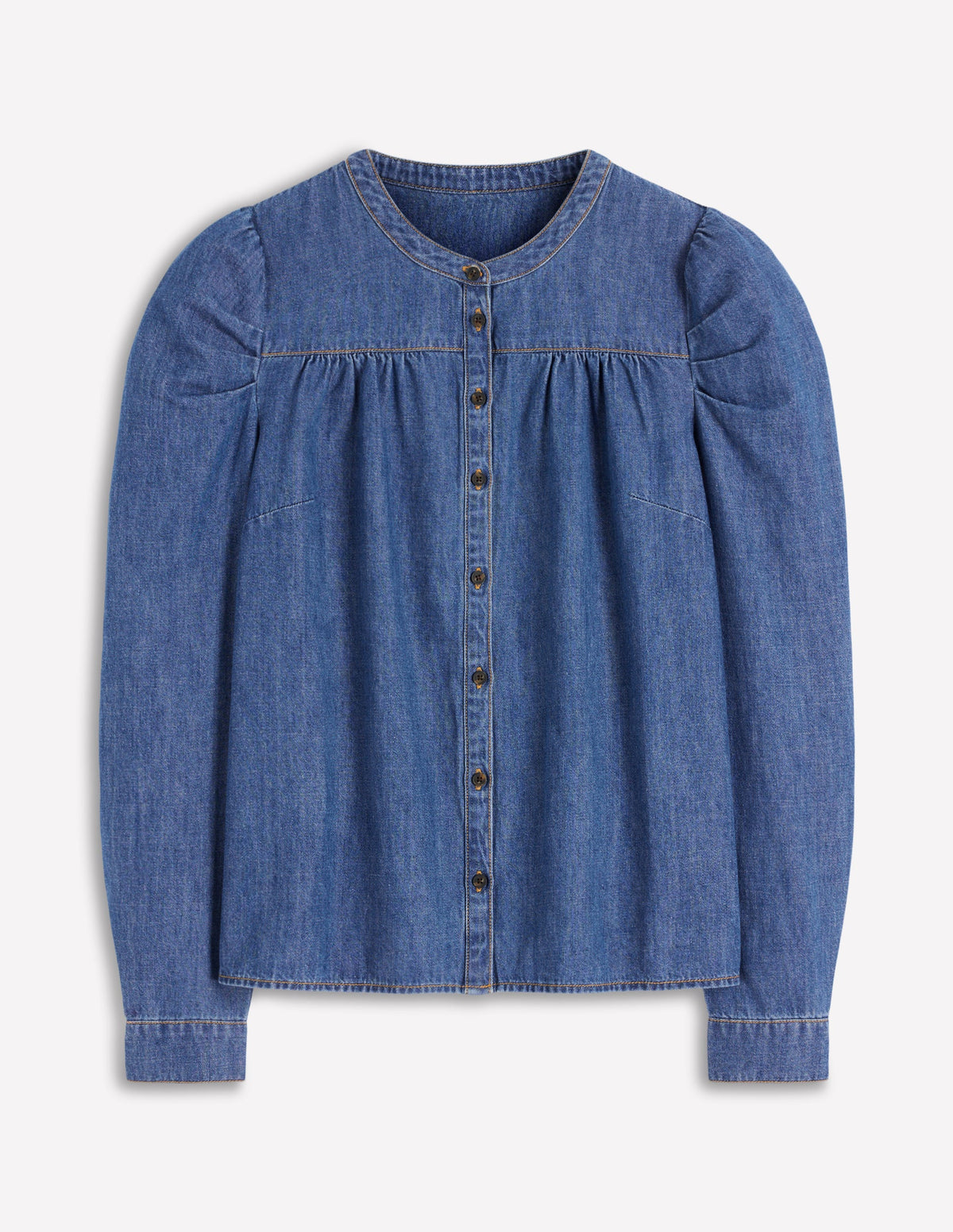 Mutton Denim Shirt-Mid Blue - Image 6