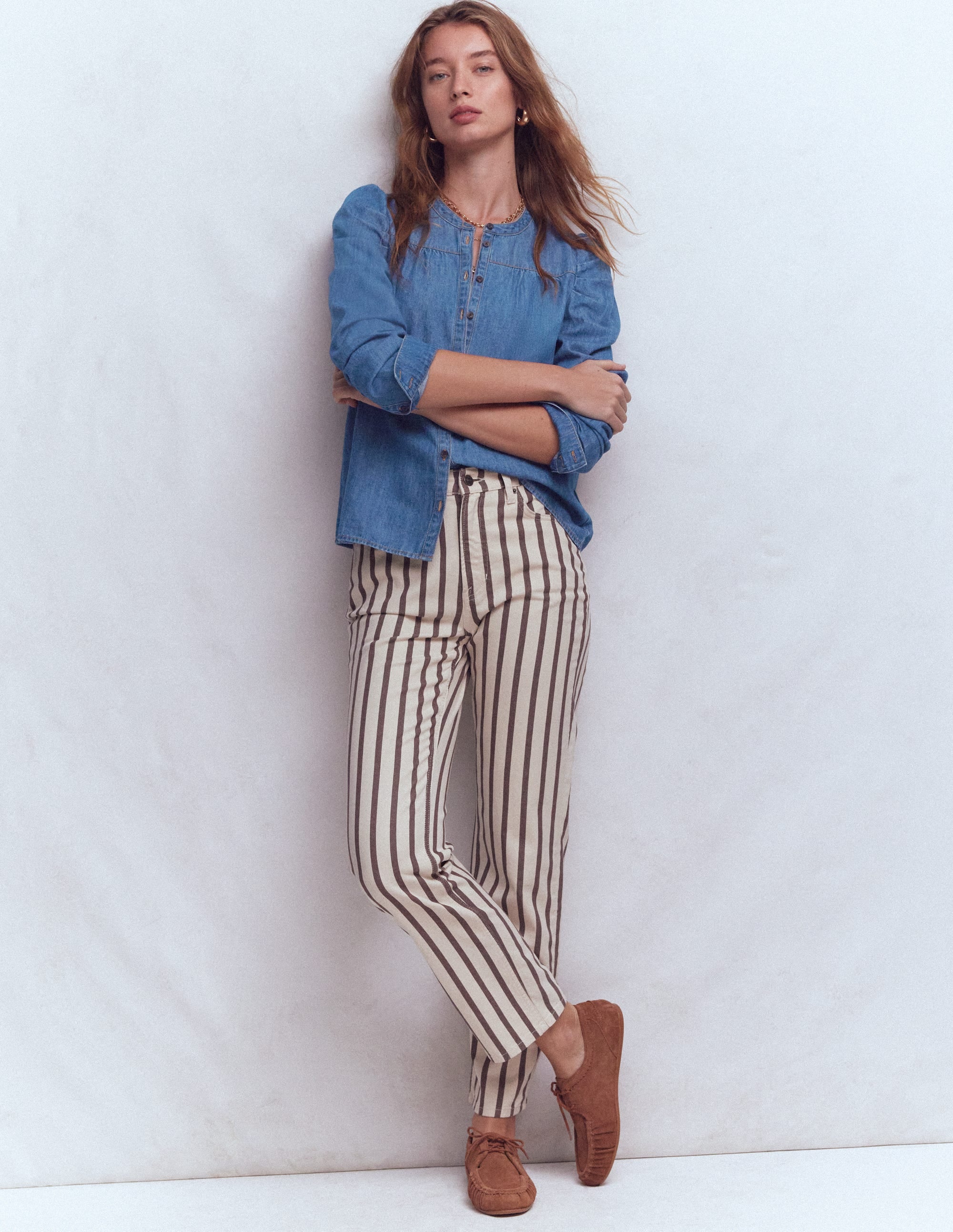 Mutton Denim Shirt-Mid Blue - Image 1