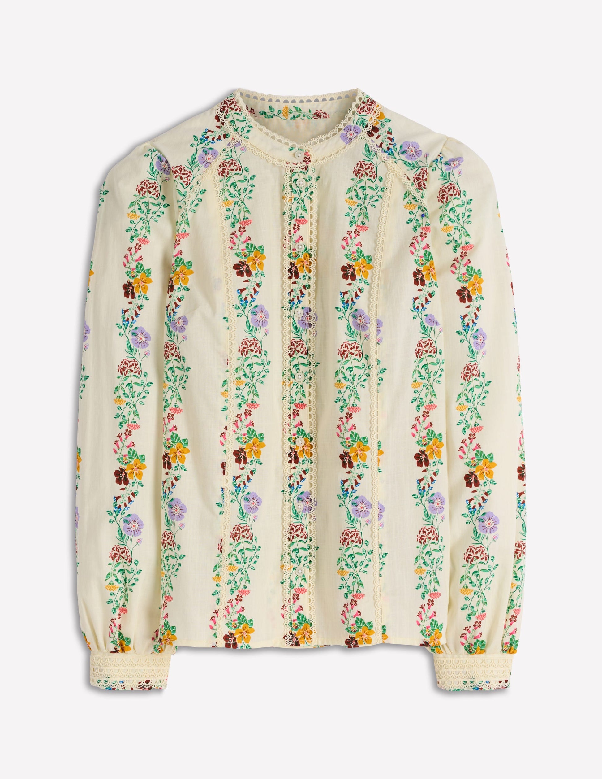 Rhea Trim  Insert Cotton Top-Multi, Blossom Trail-7