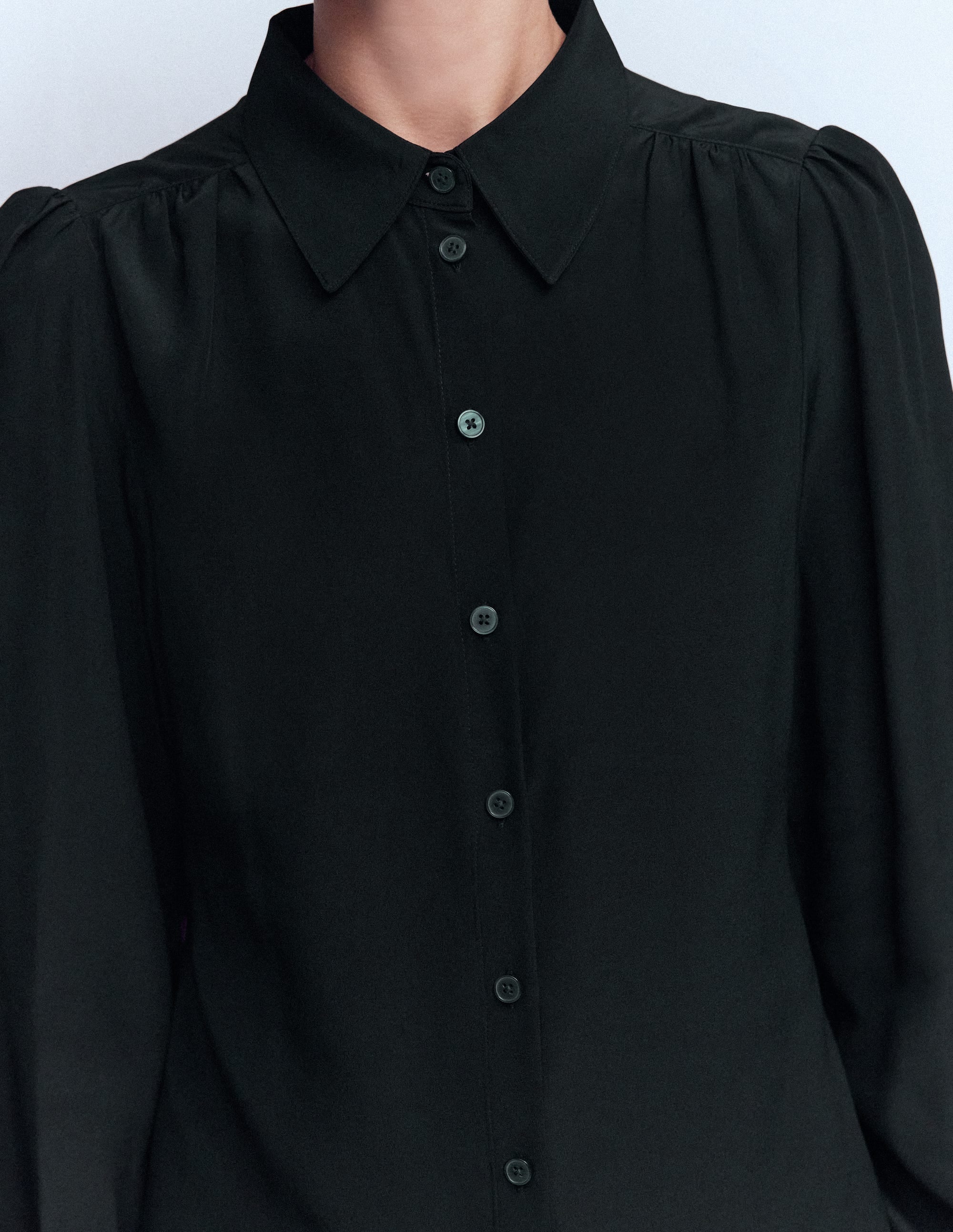 Sara Silk Shirt-Black | Boden USA