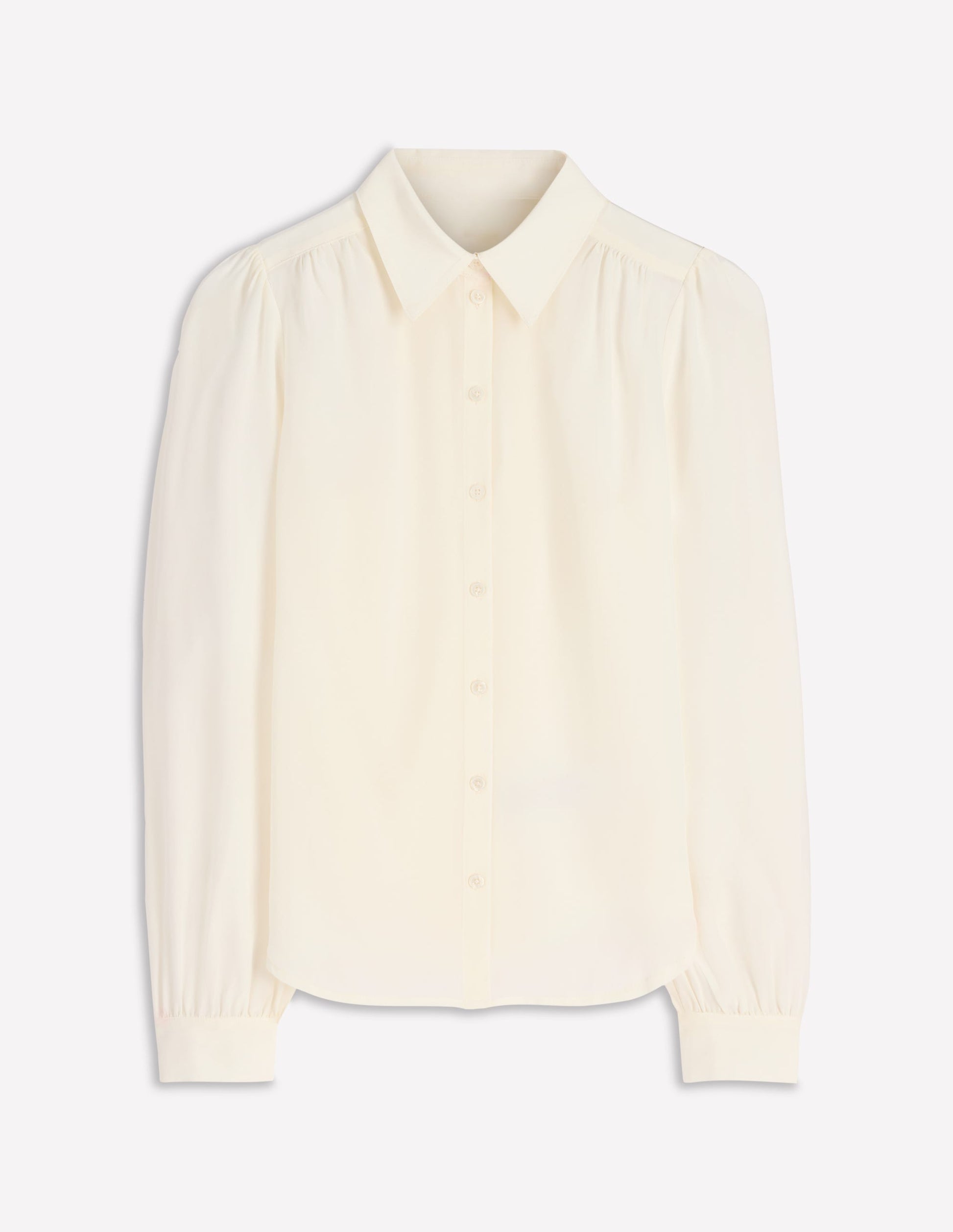 Sara Silk Shirt-Ivory-5