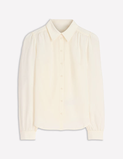 Sara Silk Shirt-Ivory-5
