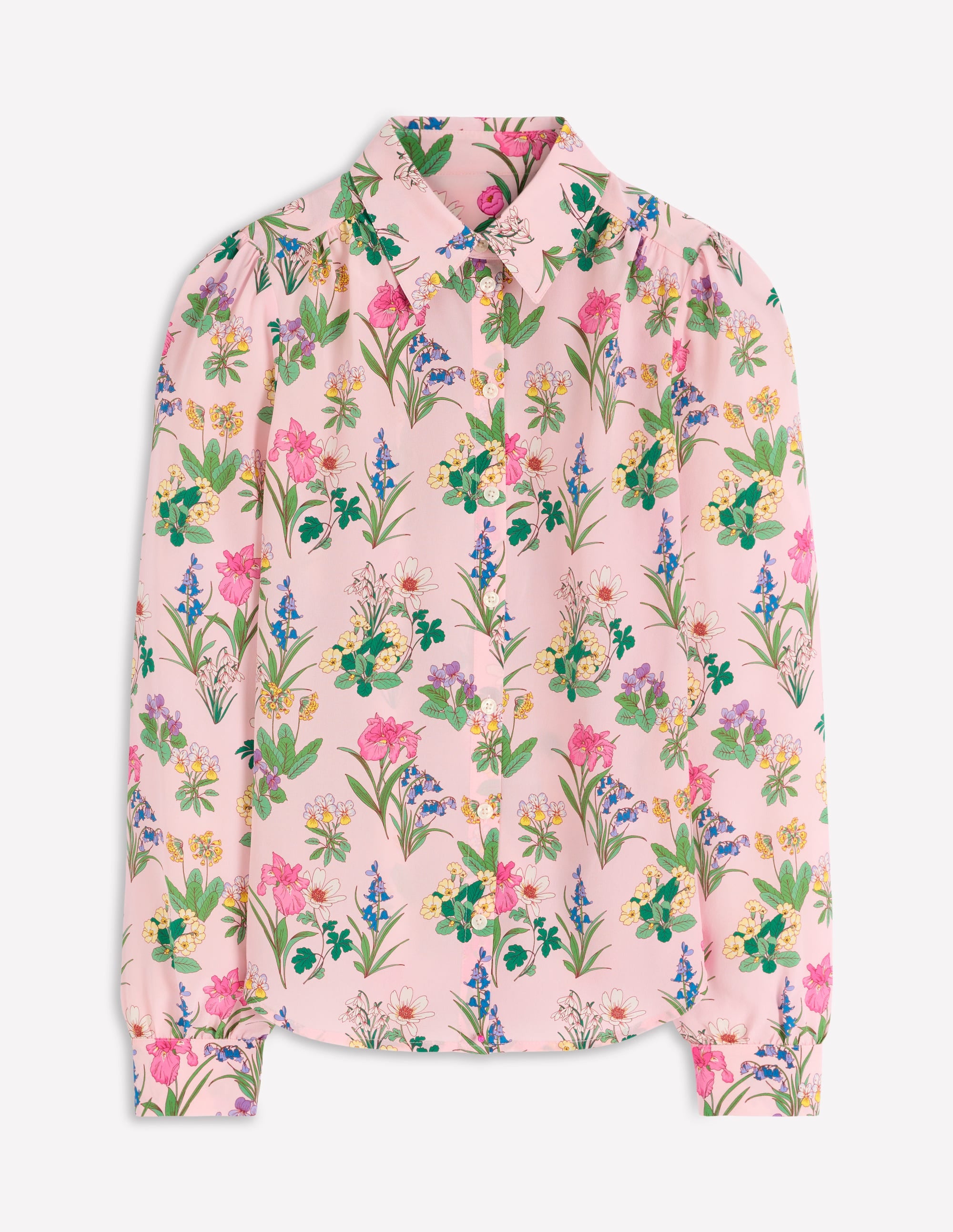 Sara Silk Shirt-French Pink, Delicate Blossom - Image 6