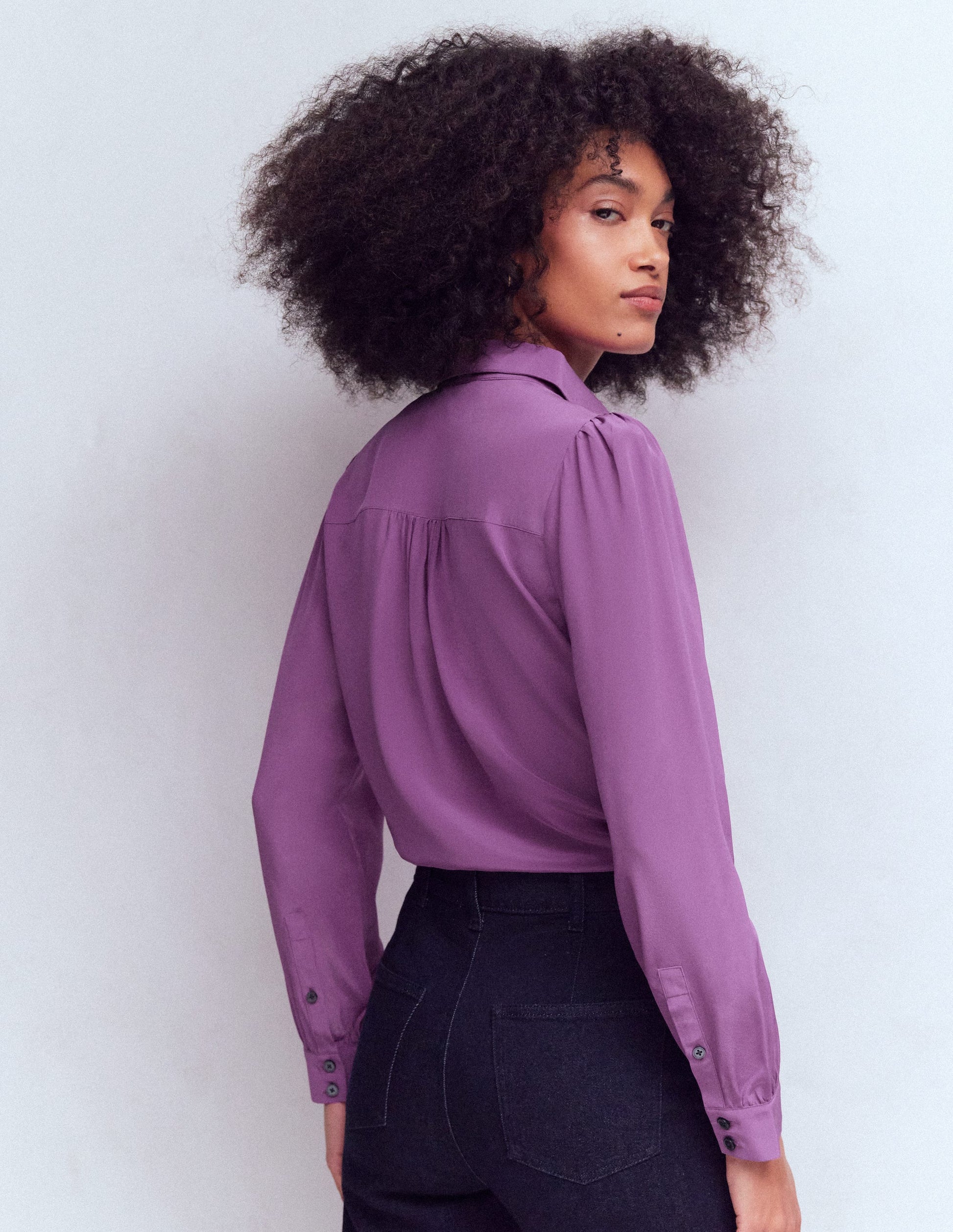 Sara Silk Shirt-Damson-3