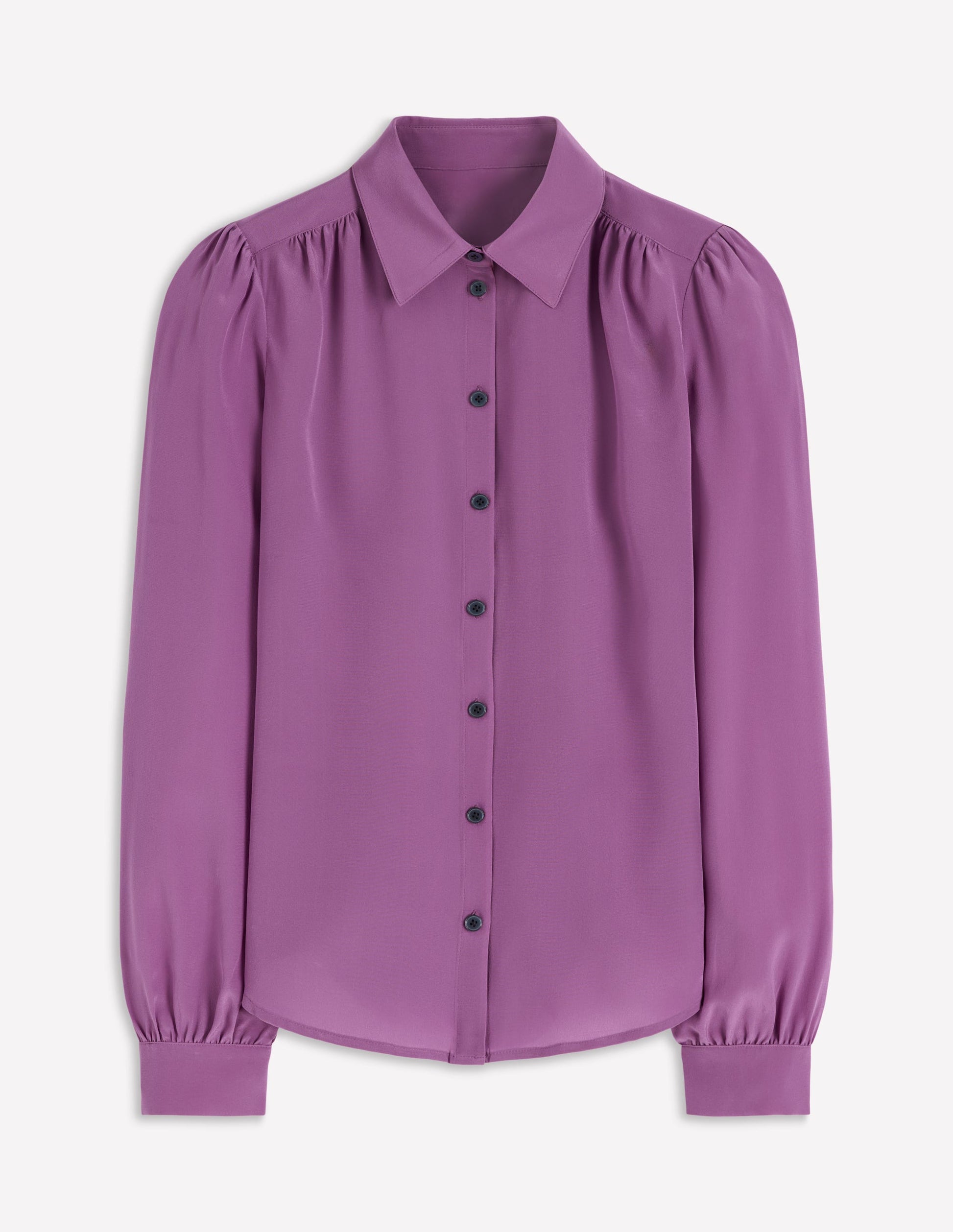 Sara Silk Shirt-Damson-5