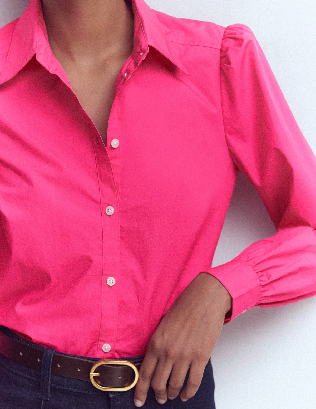 Cara Cotton Shirt-Pop Pansy - Image 2