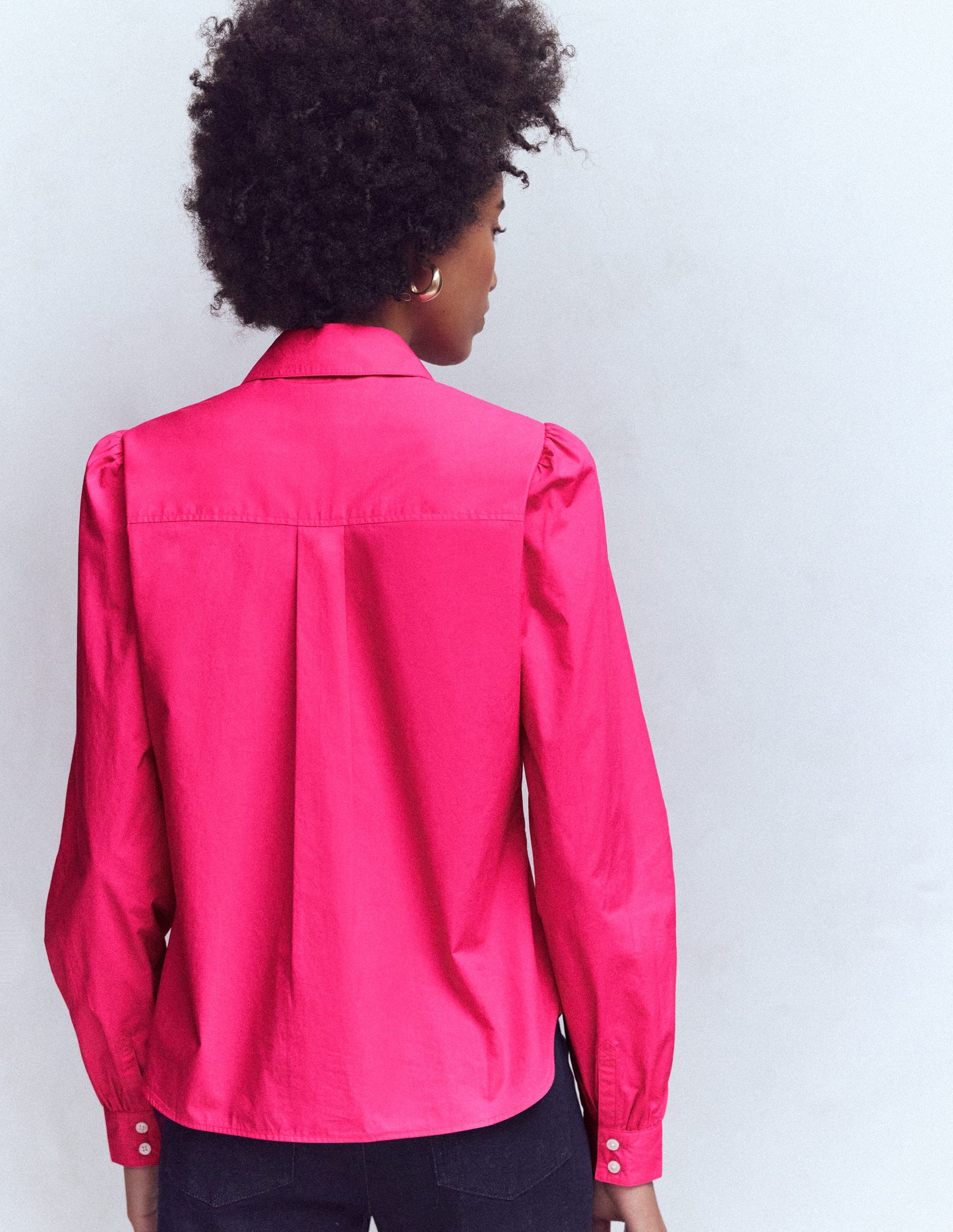 Cara Cotton Shirt-Pop Pansy