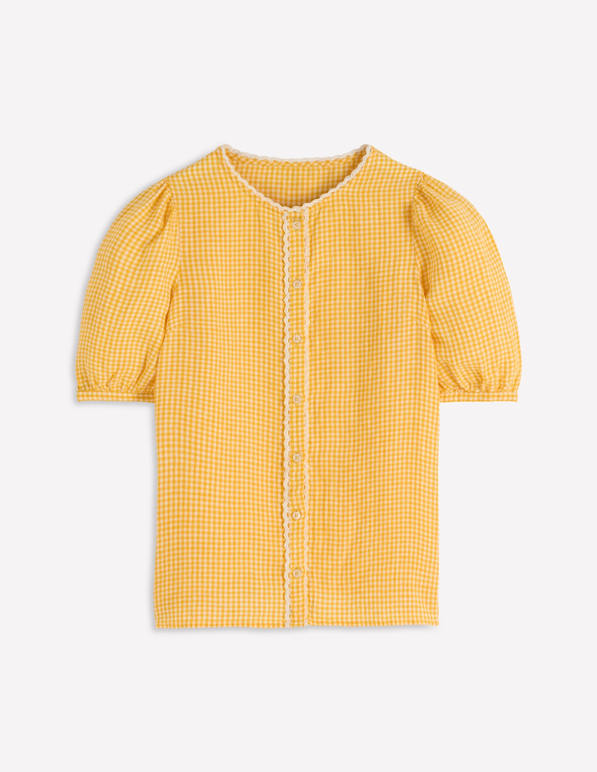 Leah Jersey Top-Sunshine Yellow Gingham - Image 7