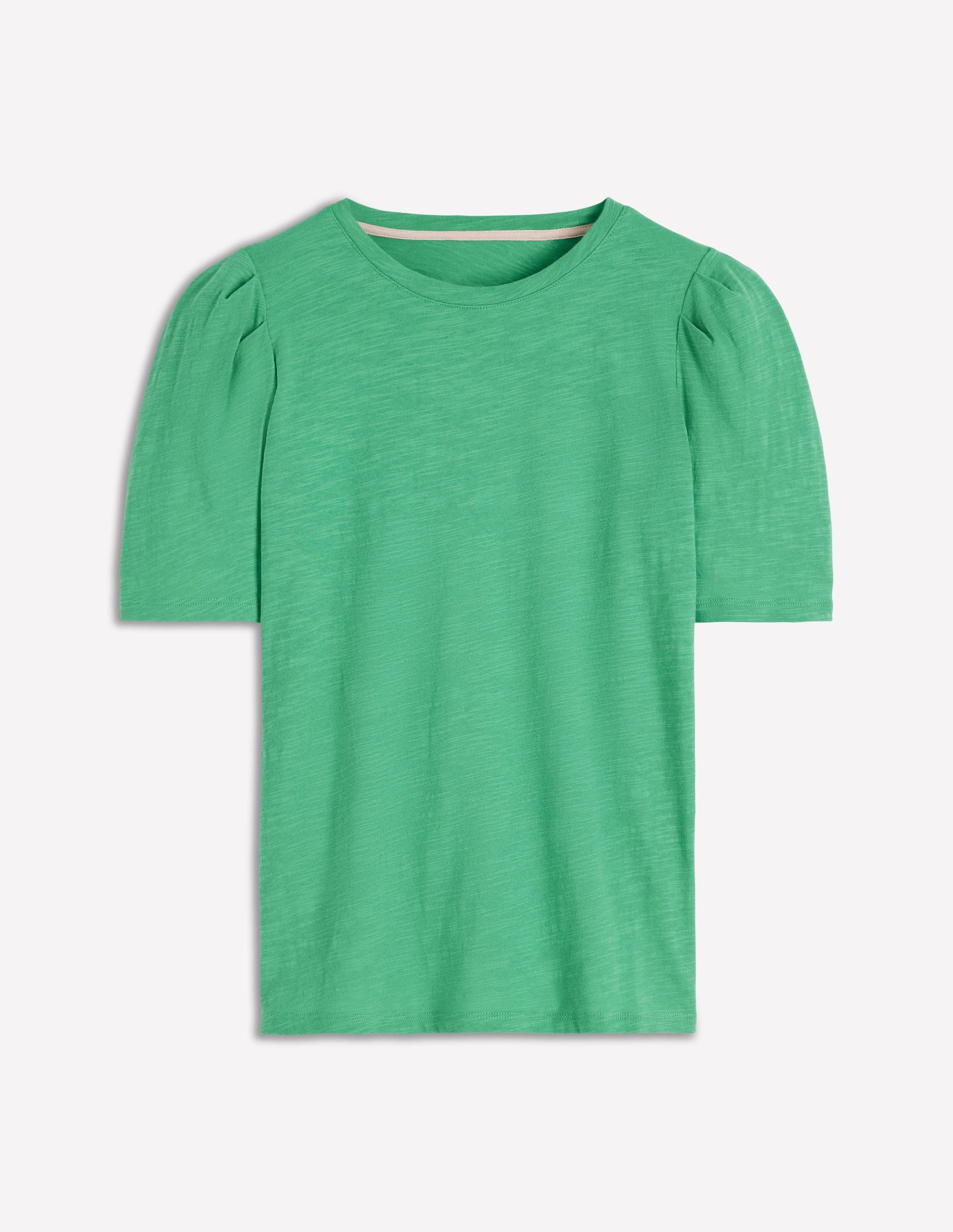 Pleat Sleeve T-shirt-Aloe Green-6
