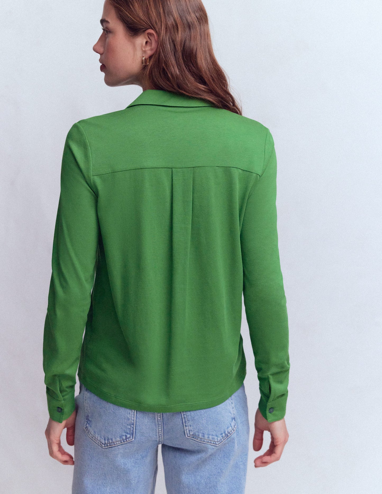 Trim Detail Jersey Shirt-Broadbean