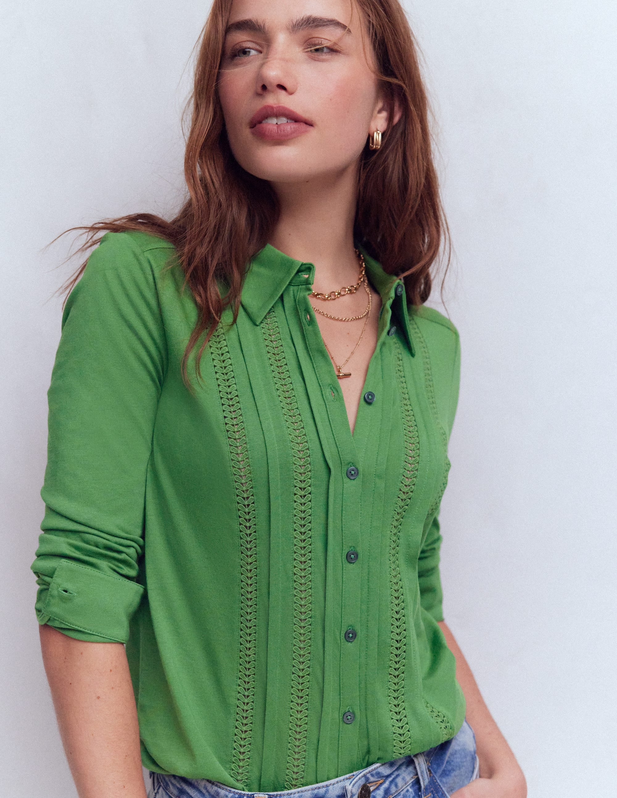 Trim Detail Jersey Shirt-Broadbean - Image 4