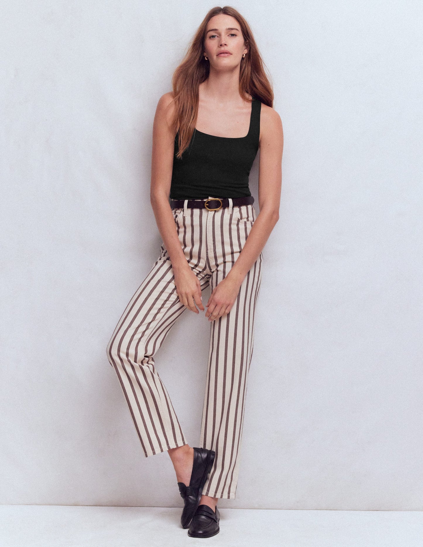 Double Layer Square Neck Vest-Black