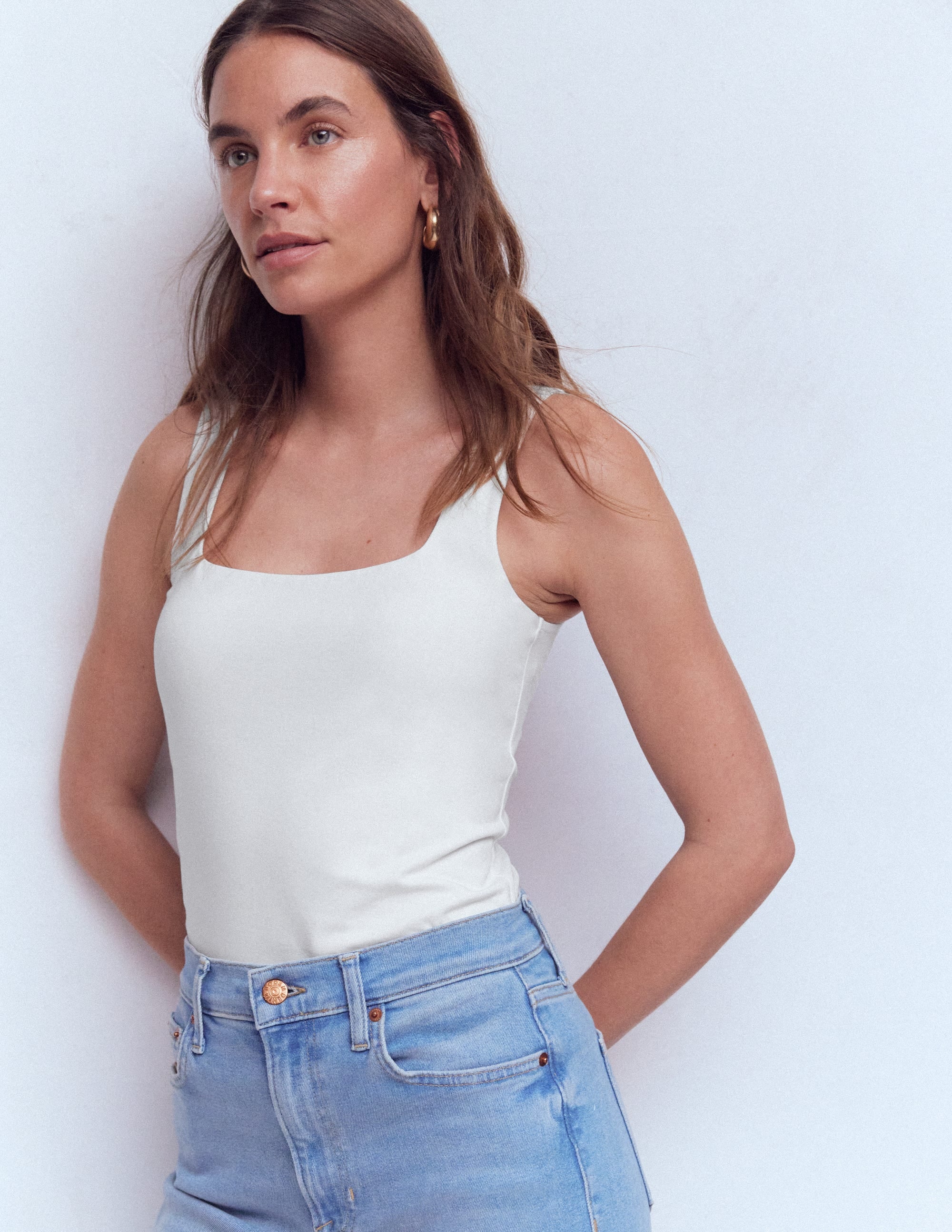 Brooke Double Layer Tank-White - Image 1