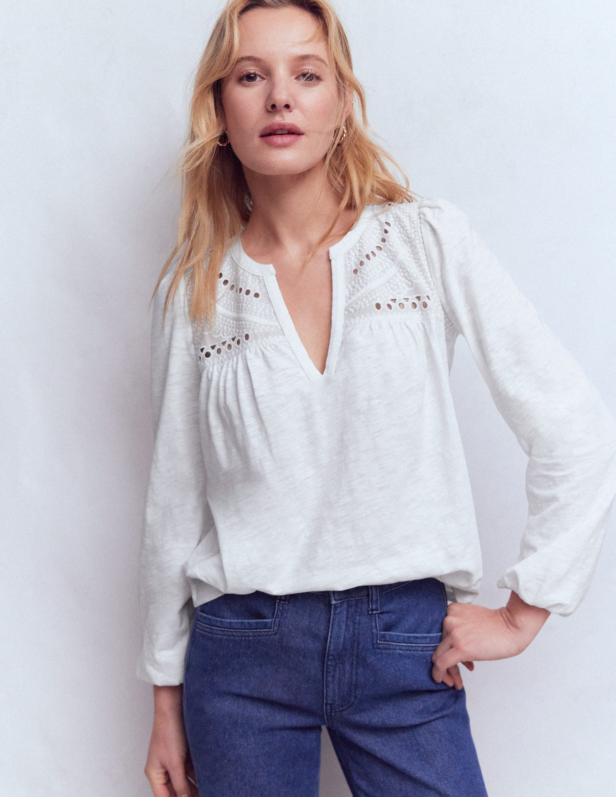 トップス louren basic american sleeve tops ANRABESS Women Double Lined Long Sleeve Crop Tops Shirts Square
