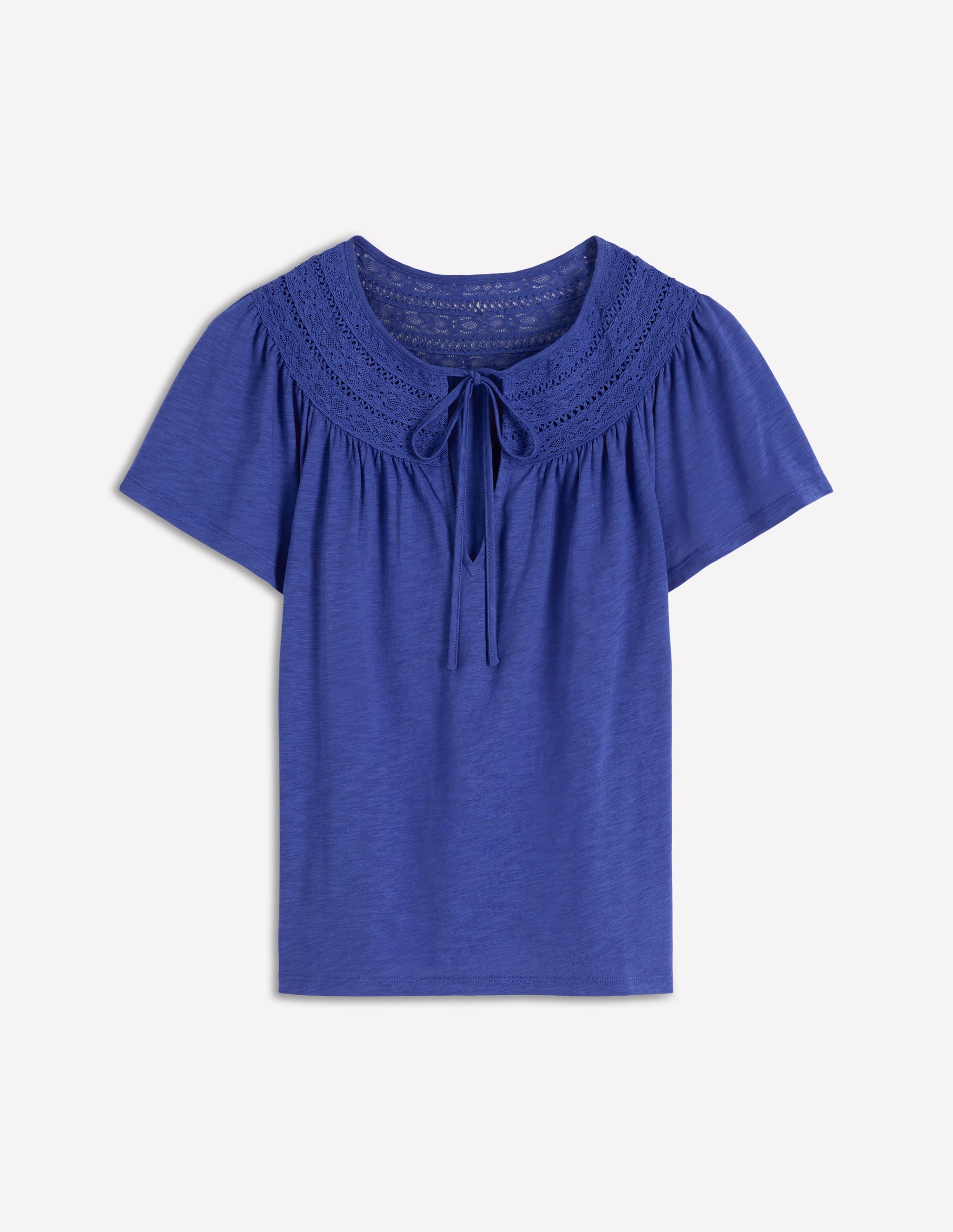 Edi Trim Detail T-shirt-Beaucoup Blue - Image 7
