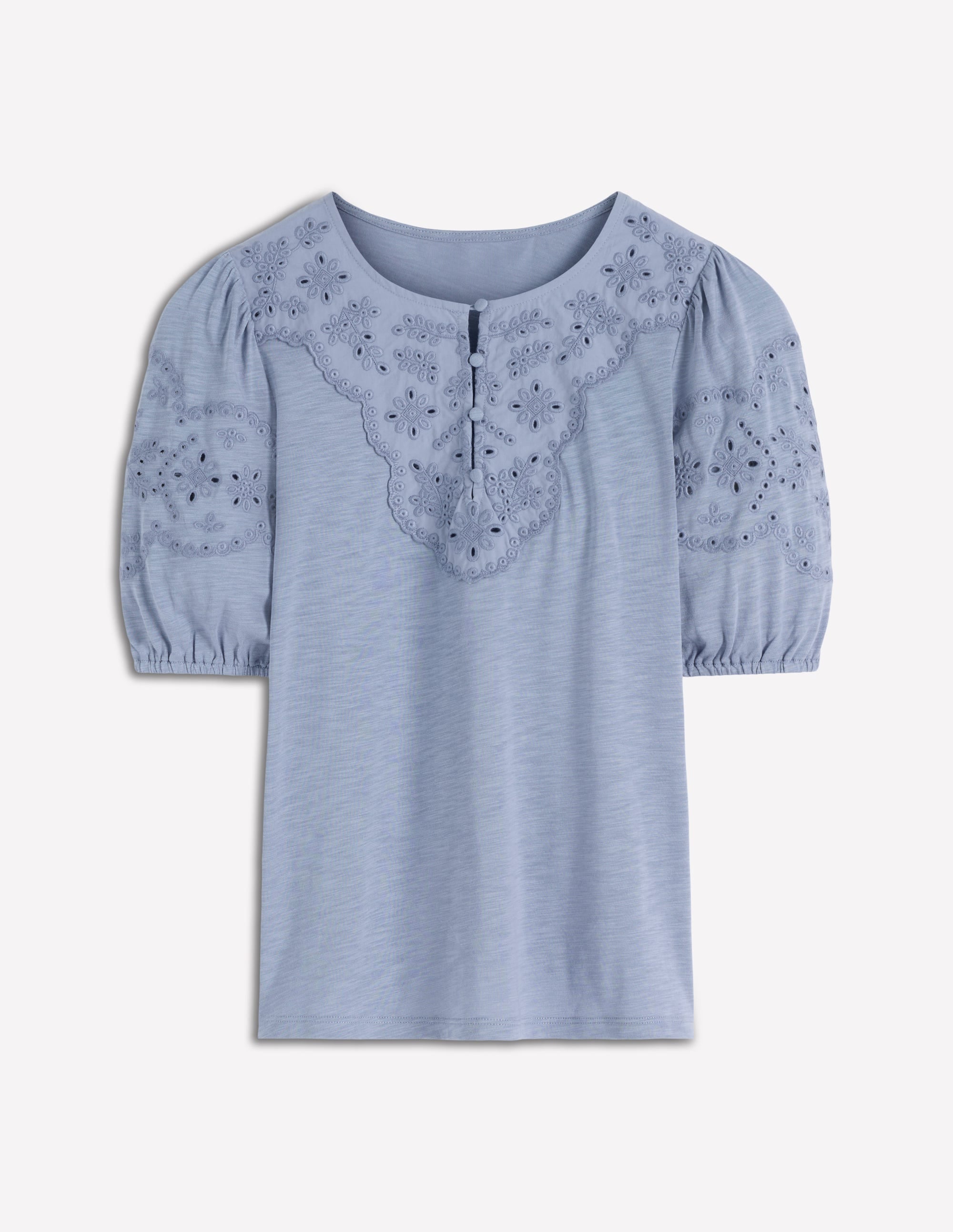 Ada Broderie Mix Top-French Blue - Image 5