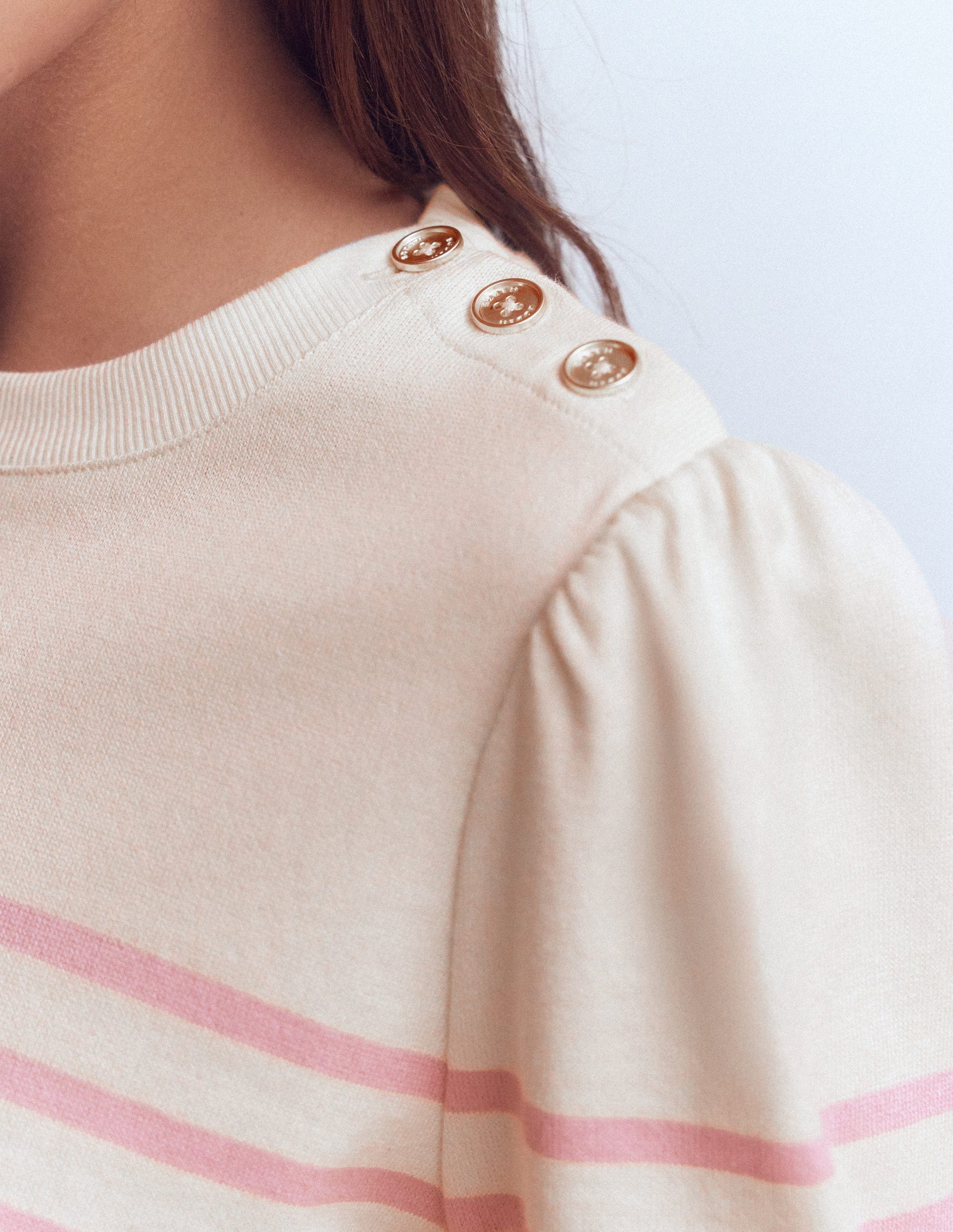 Button Shoulder Mariner-Spring Blossom Pink Stripe-2