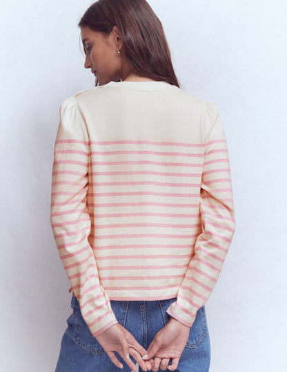 Button Shoulder Mariner-Spring Blossom Pink Stripe-3