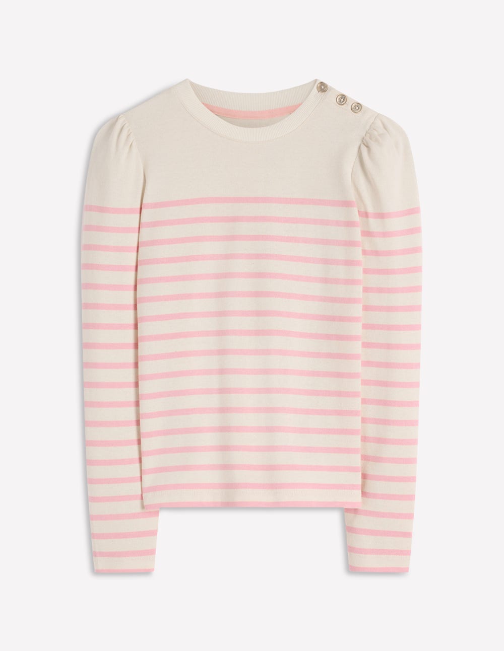 Button Shoulder Mariner-Spring Blossom Pink Stripe