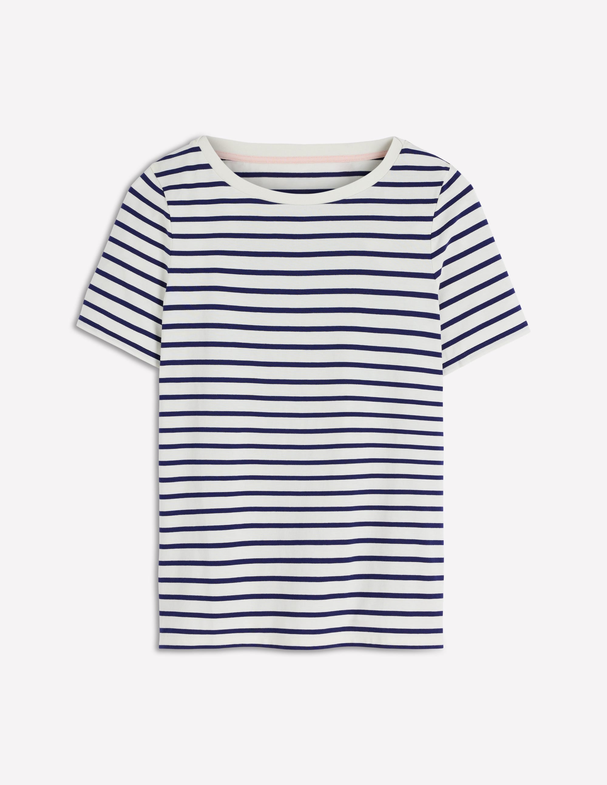 Olivia Short Sleeve Breton-Ivory, Navy - Image 5