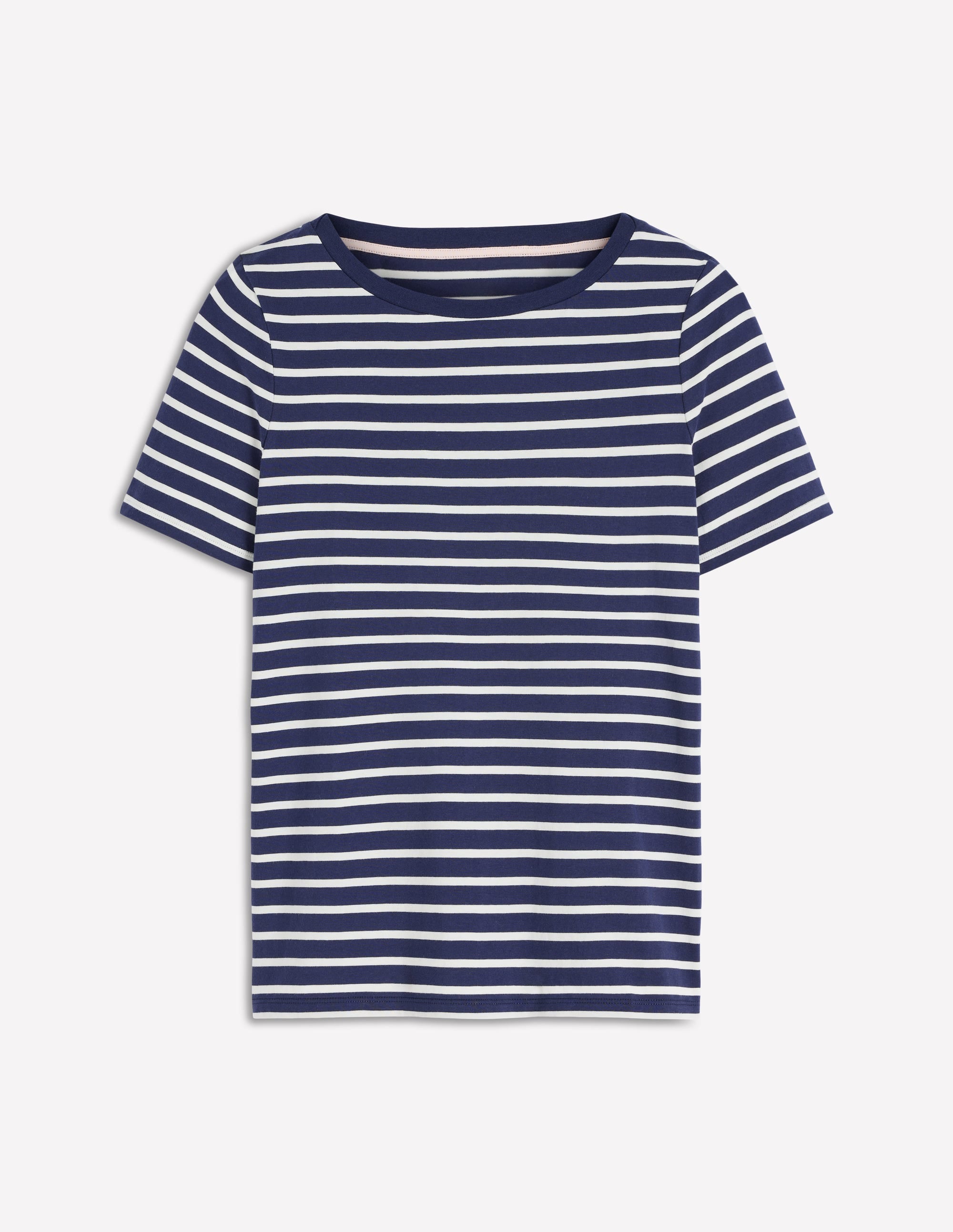 Olivia Short Sleeve Breton-Navy, Ivory - Image 5