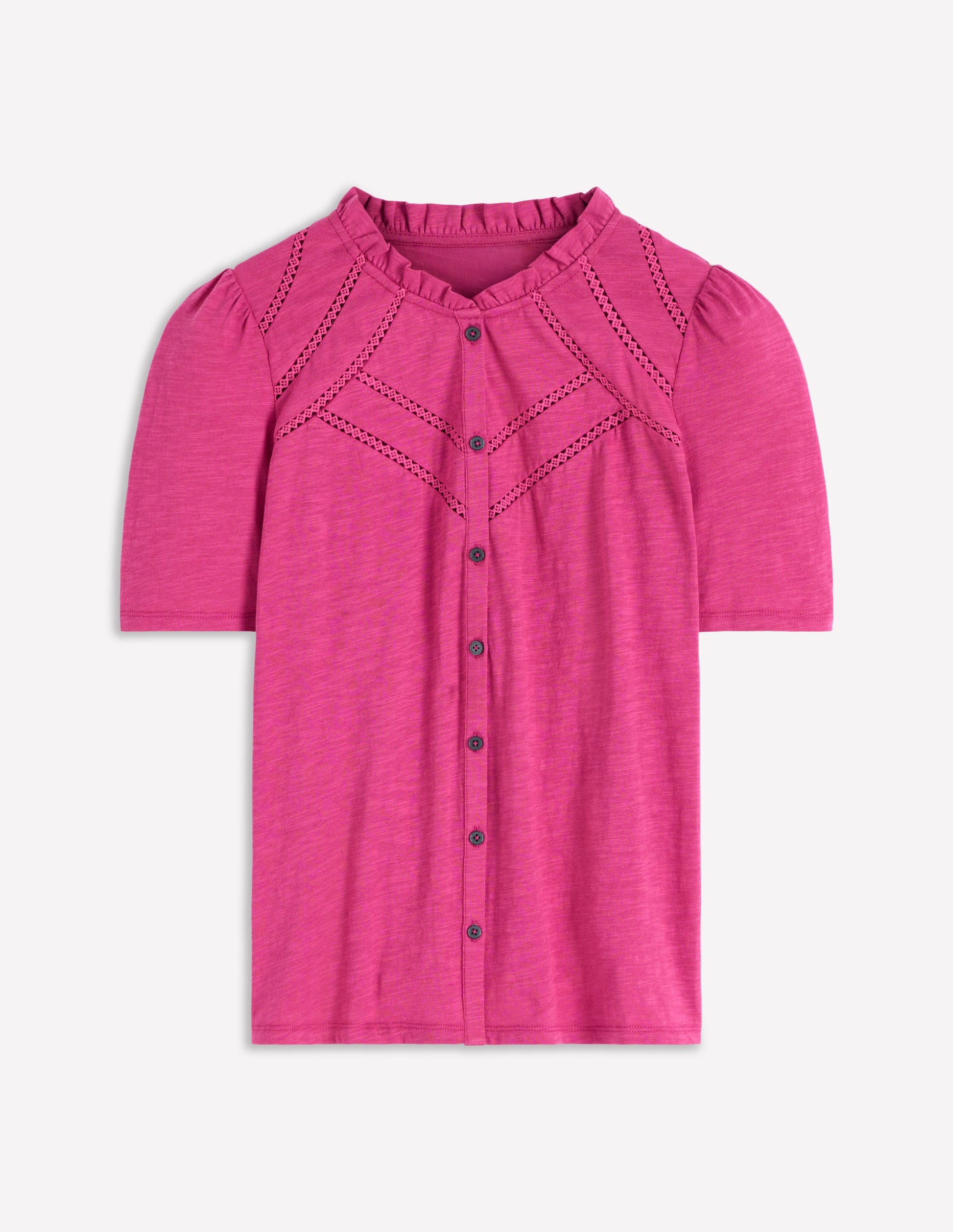 Bea Short Sleeve Shirt-Red Violet-7