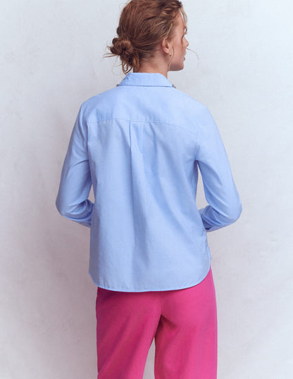Sienna Trim Detail Shirt-BLUE OXFORD, JEWEL COLLAR-4