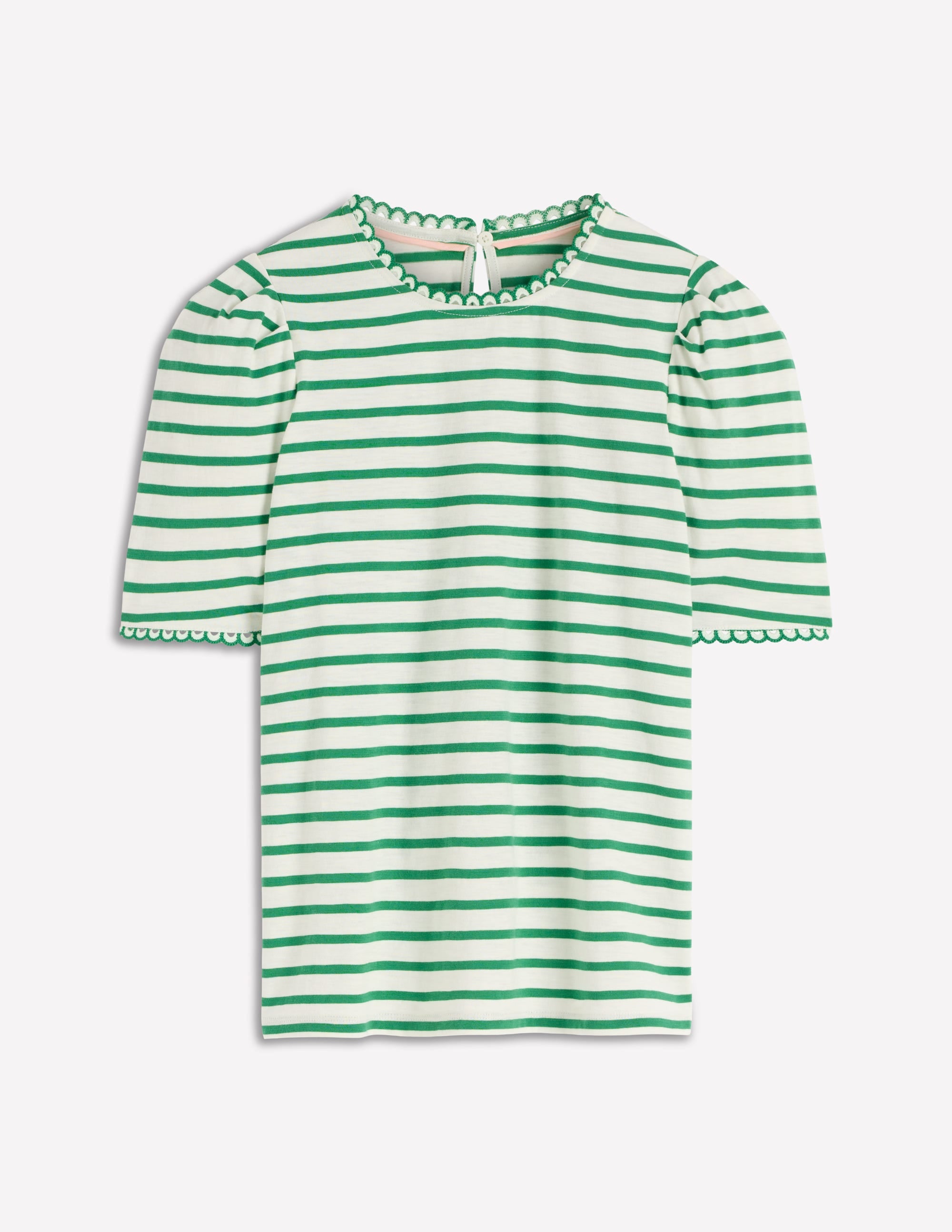 Ali Trim T-shirt-Ivory and Amazon Stripe - Image 5