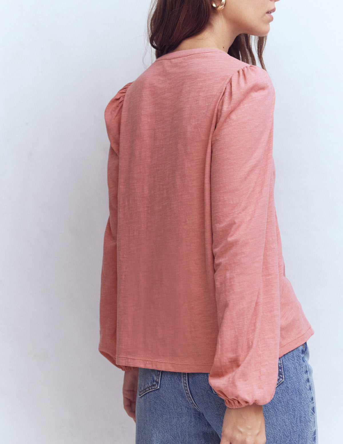 Poppy Long Sleeve Top-Vintage Rose - Image 3