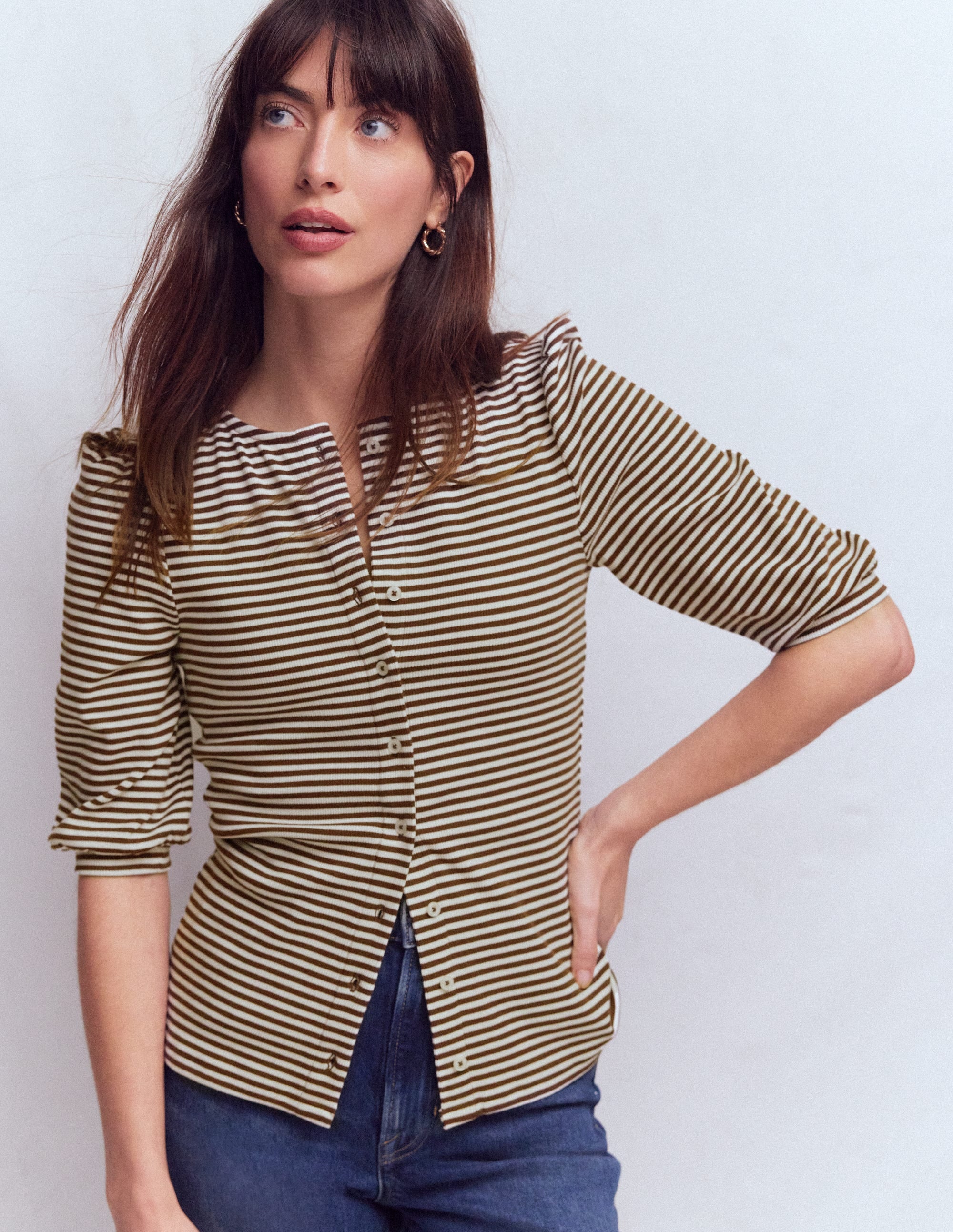 Evie Ribbed Puff Sleeve Top