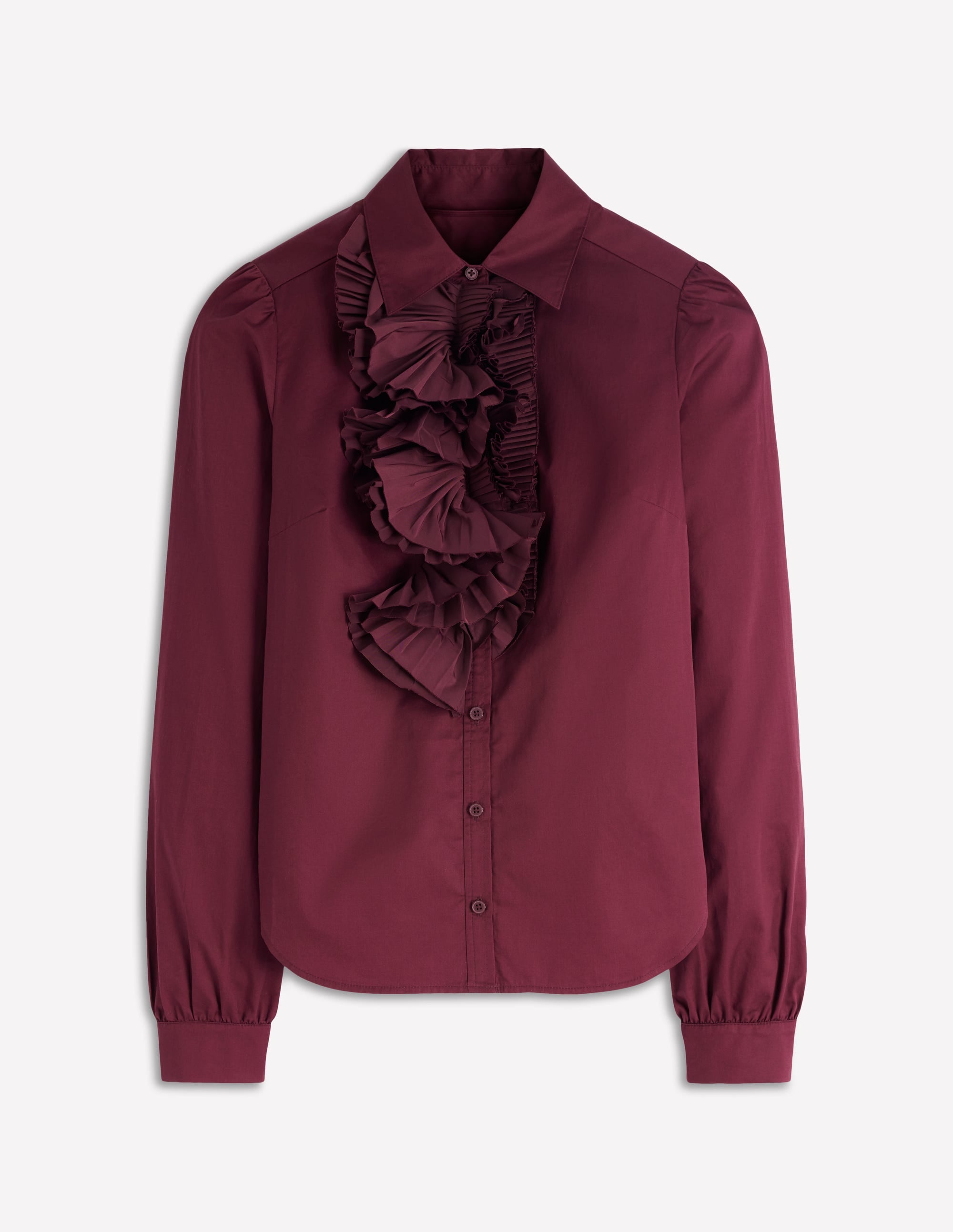 Cara Ruffle Shirt-Deep Wisteria - Image 5