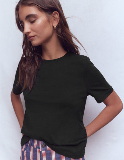 Cotton T-Shirt-Black-4