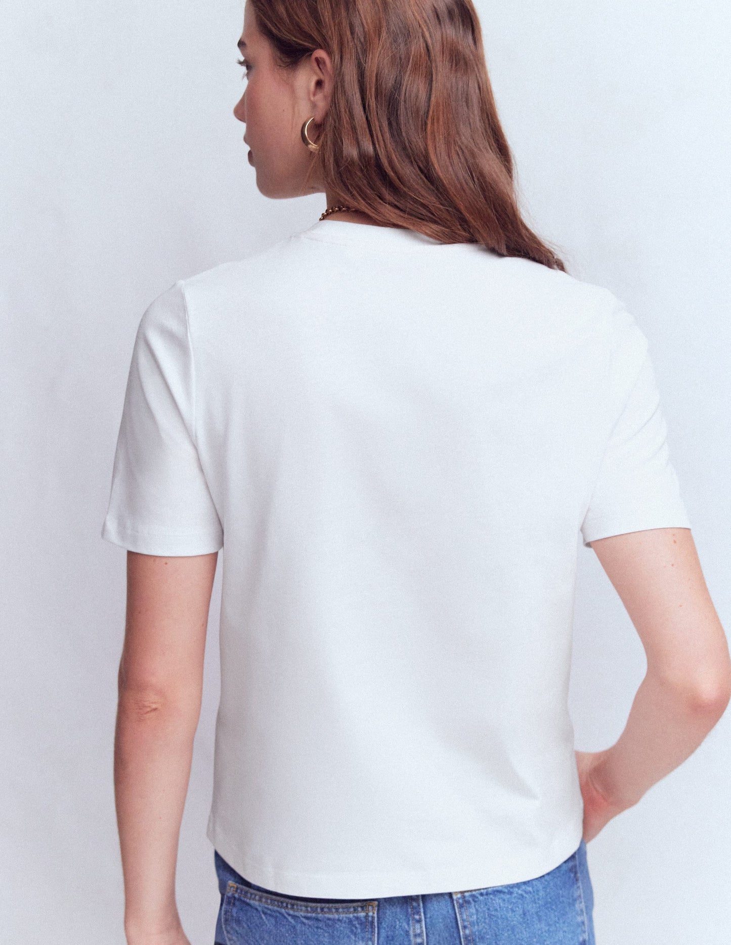 Cotton T-Shirt-White