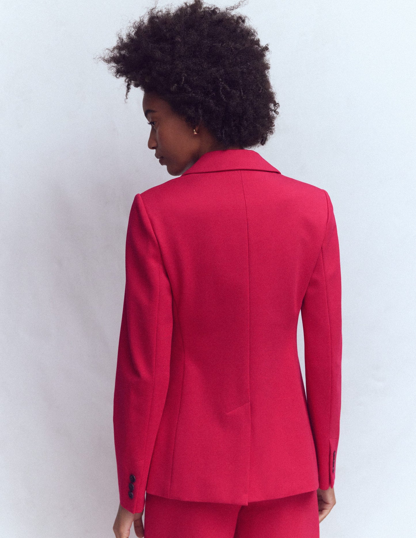 Marylebone Ponte Blazer-Pomegranate