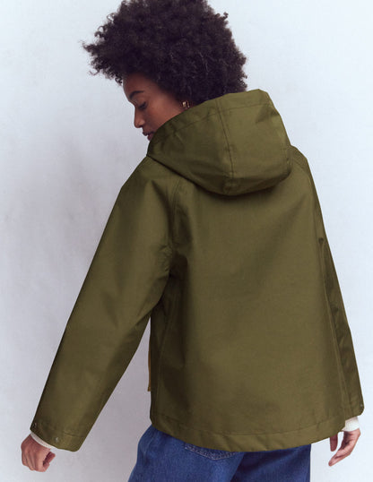 Lightweight Rain Mac-Woodland Green, Colourblock-4