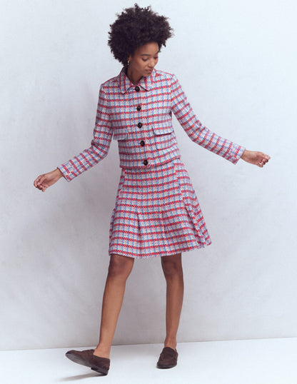 Lisburn Patch Pocket Jacket-Pink Textured-4