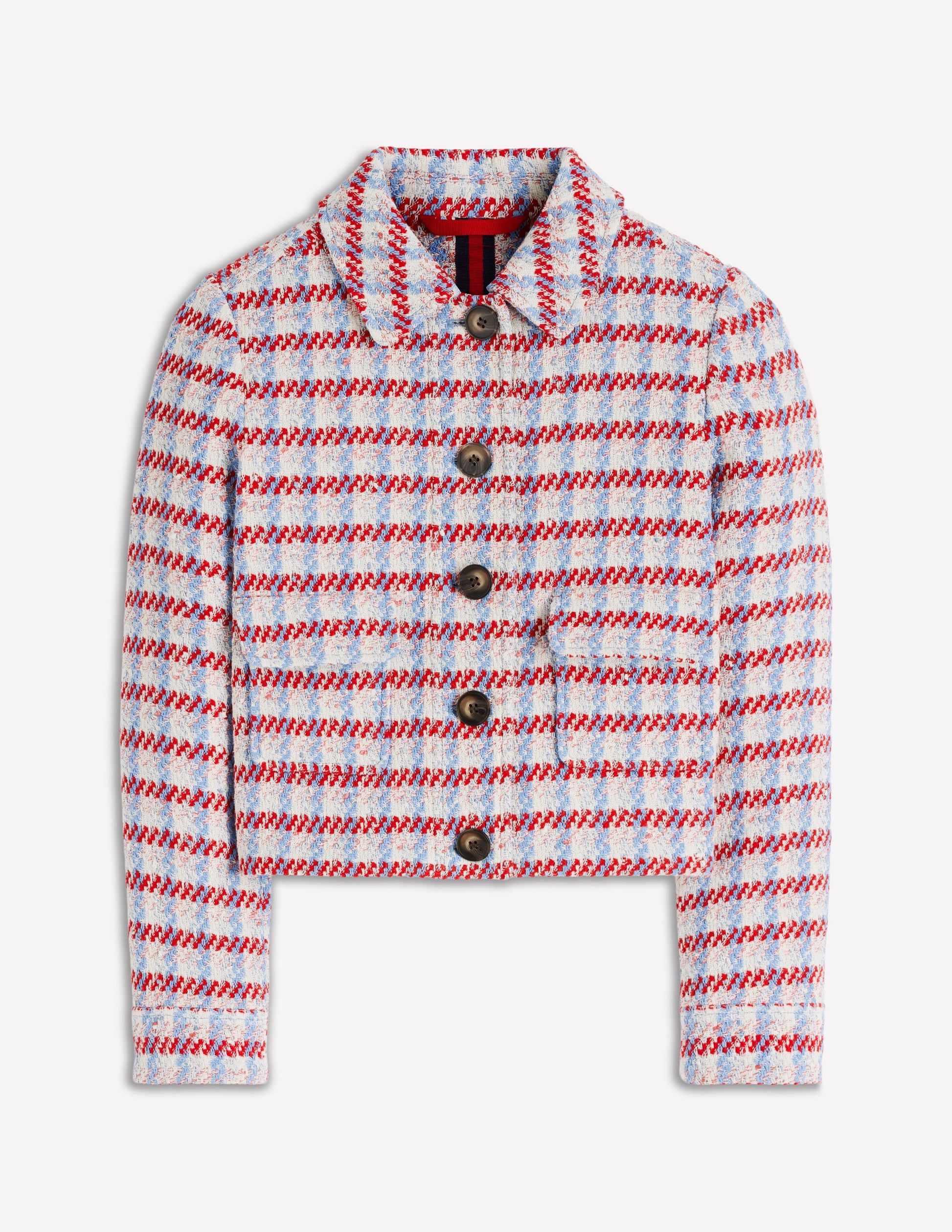 Lisburn Patch Pocket Jacket-Pink Textured-5