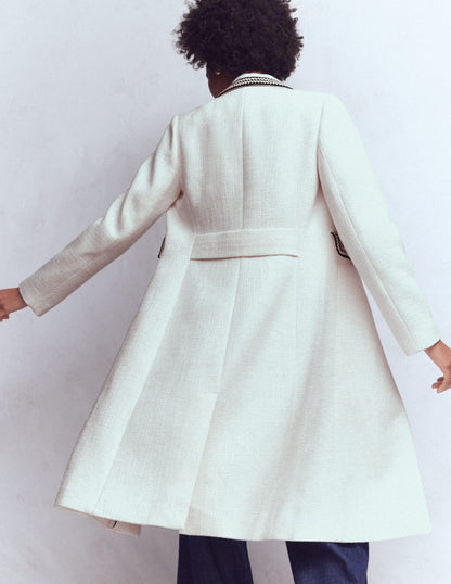 Pocket Detail Coat-Ivory-3