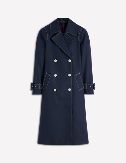 Double Breasted Trench-Navy-6